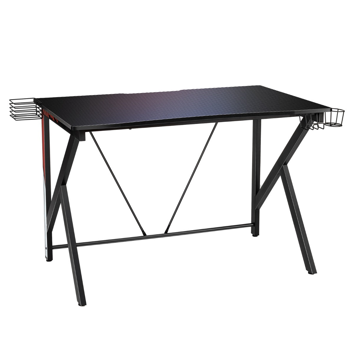 Gaming Desk 115 x 73 cm, K-Frame, Cup Holder, Storage