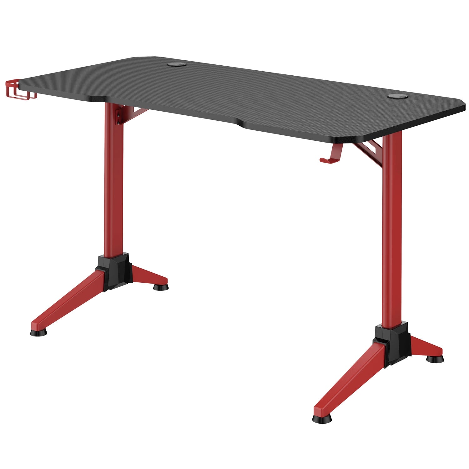 Gaming Desk 120x60 cm with RGB Lighting, Black/Red