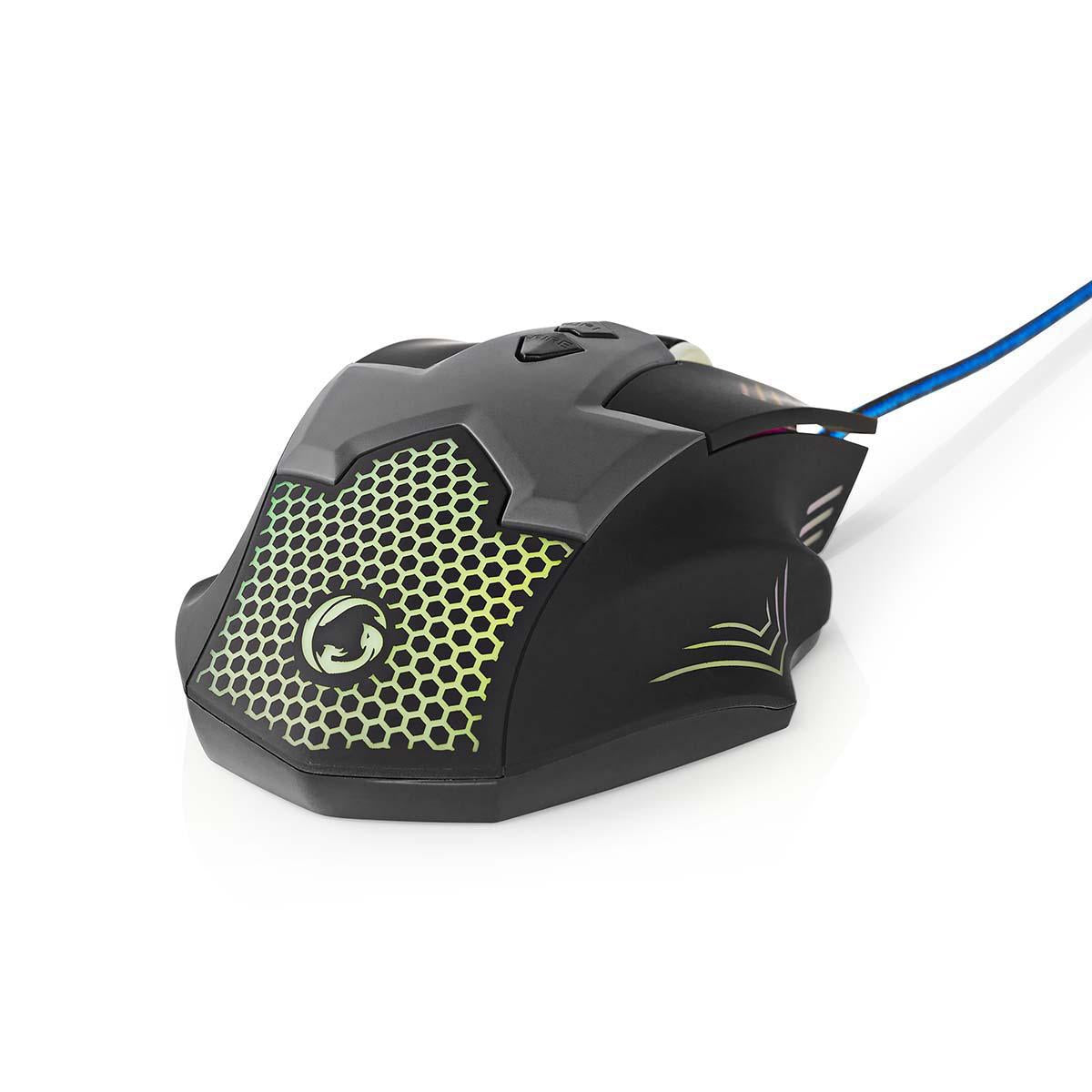 Gaming Mouse | Wire bound | 800 / 1200 / 1600 / 2400 dpi | Adjustable DPI | Number of buttons: 7 | Right-handed | 1.50 m | LEDs
