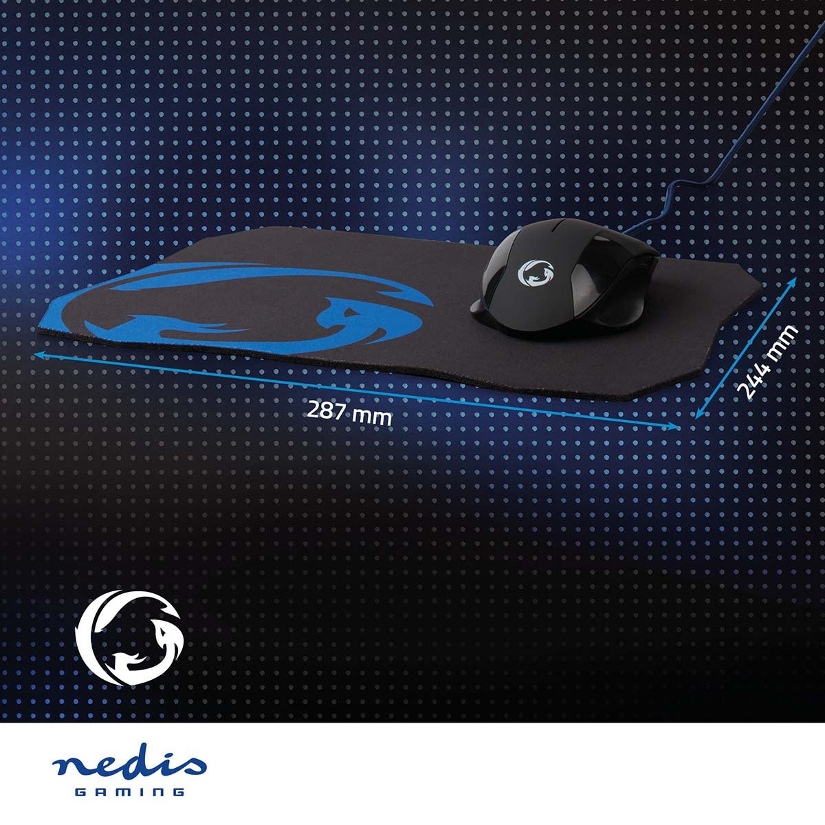 Gaming Mouse and Mouse Pad Set | Wire bound | 1200 / 2400 / 4800 / 7200 dpi | Adjustable DPI | Number of buttons: 6 | Right-handed | 1.50 m | Without Lighting
