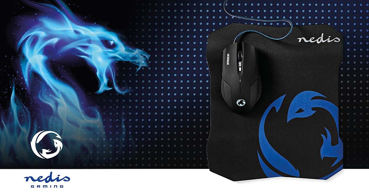 Gaming Mouse and Mouse Pad Set | Wire bound | 800 / 1200 / 1600 dpi | Adjustable DPI | Number of buttons: 6 | Right-handed | 1.50 m | Normal Lighting