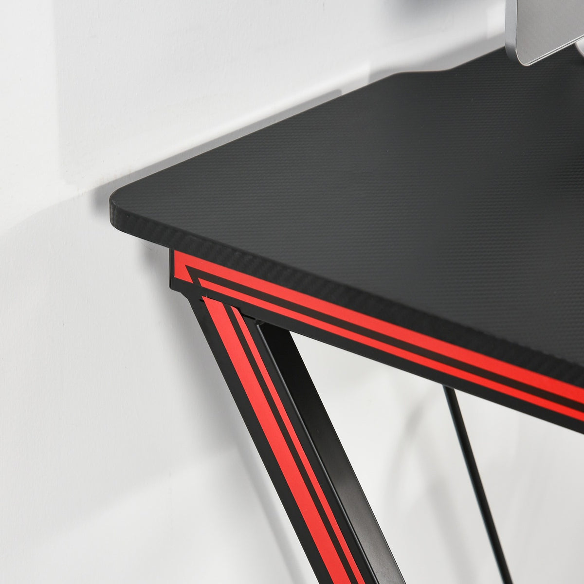 Gaming Table Desk With Headphone Hook And Cup Holder, Steel + Mdf, Black, 105X55X75Cm