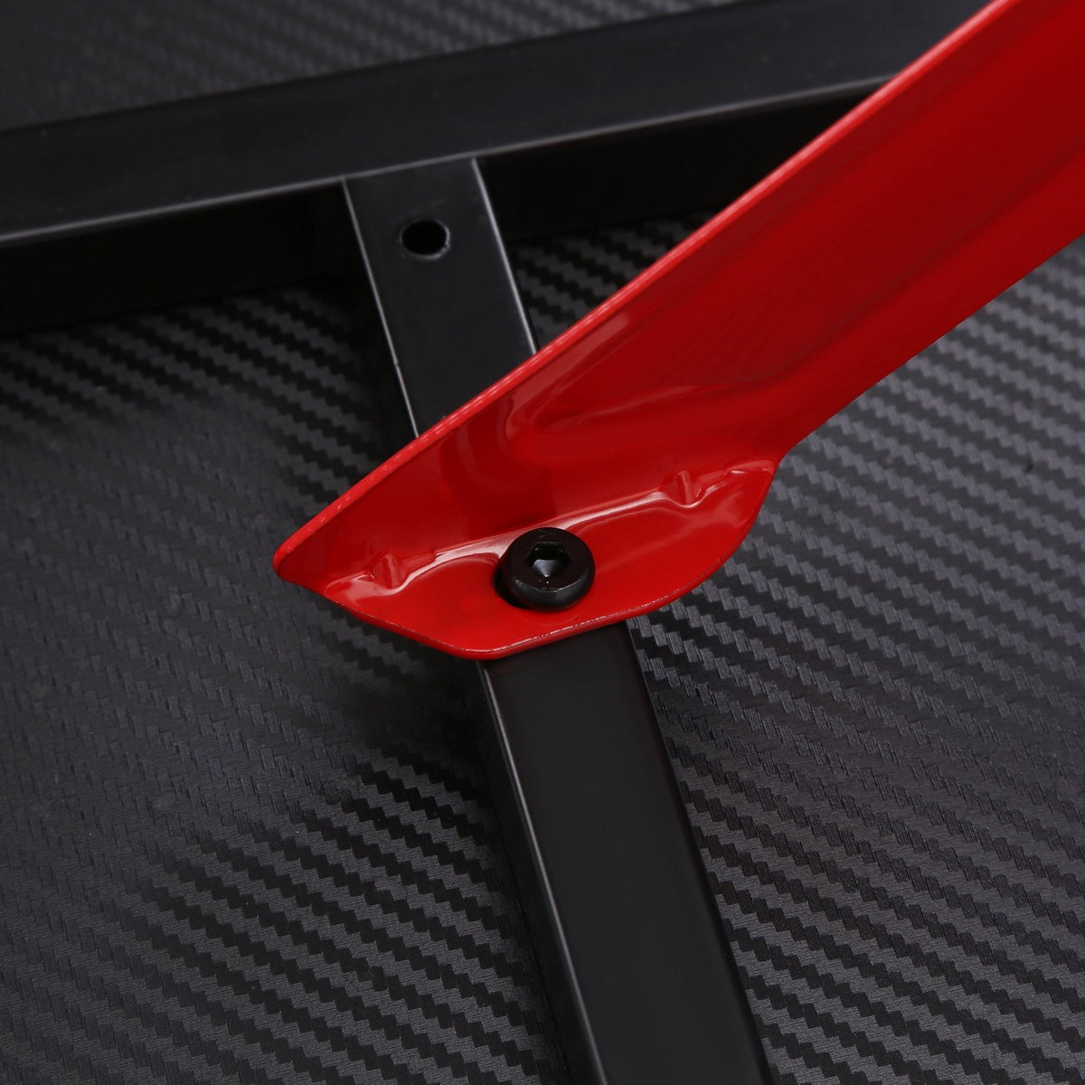 Gaming Table Pc Table Desk With Headphone Hook & Cup Holder, Metal Mdf, Black+Red, 157X111.8X74Cm