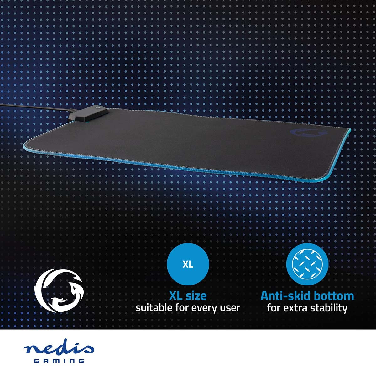 Gaming mouse pad | Rubber / Microfiber | Black