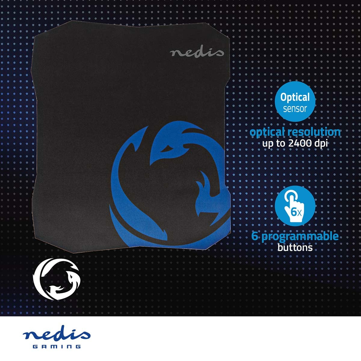 Gaming mouse pad | Rubber / Microfiber | Black