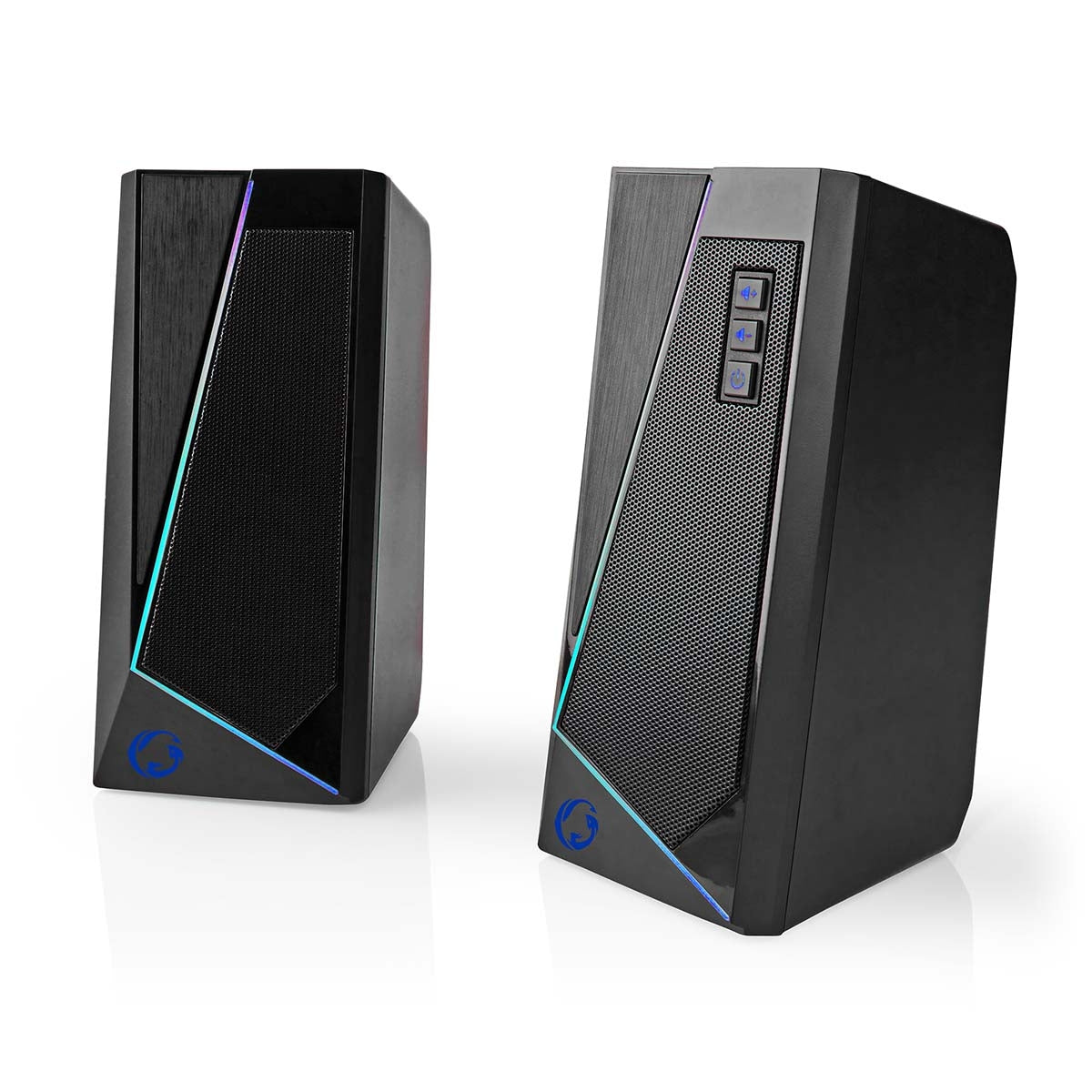 Gaming speakers | Speaker channels: 2.0 | USB Power | 3.5 mm Male | 18 W| LEDs | Volume control