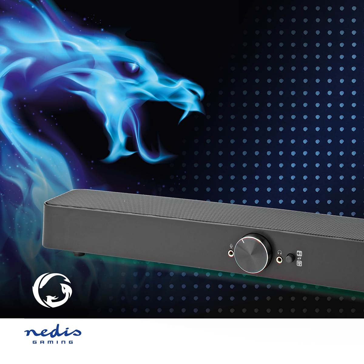 Gaming speakers | Speaker channels: 2.0 | USB Power | 3.5 mm Male | 30 W| LEDs | Volume Control | Connection output: 1x 3.5 mm