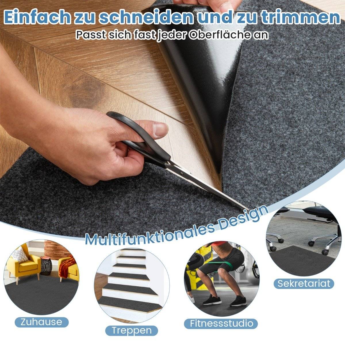 Garage Floor Mat, 252.5x221 cm, Oil & Water Resistant