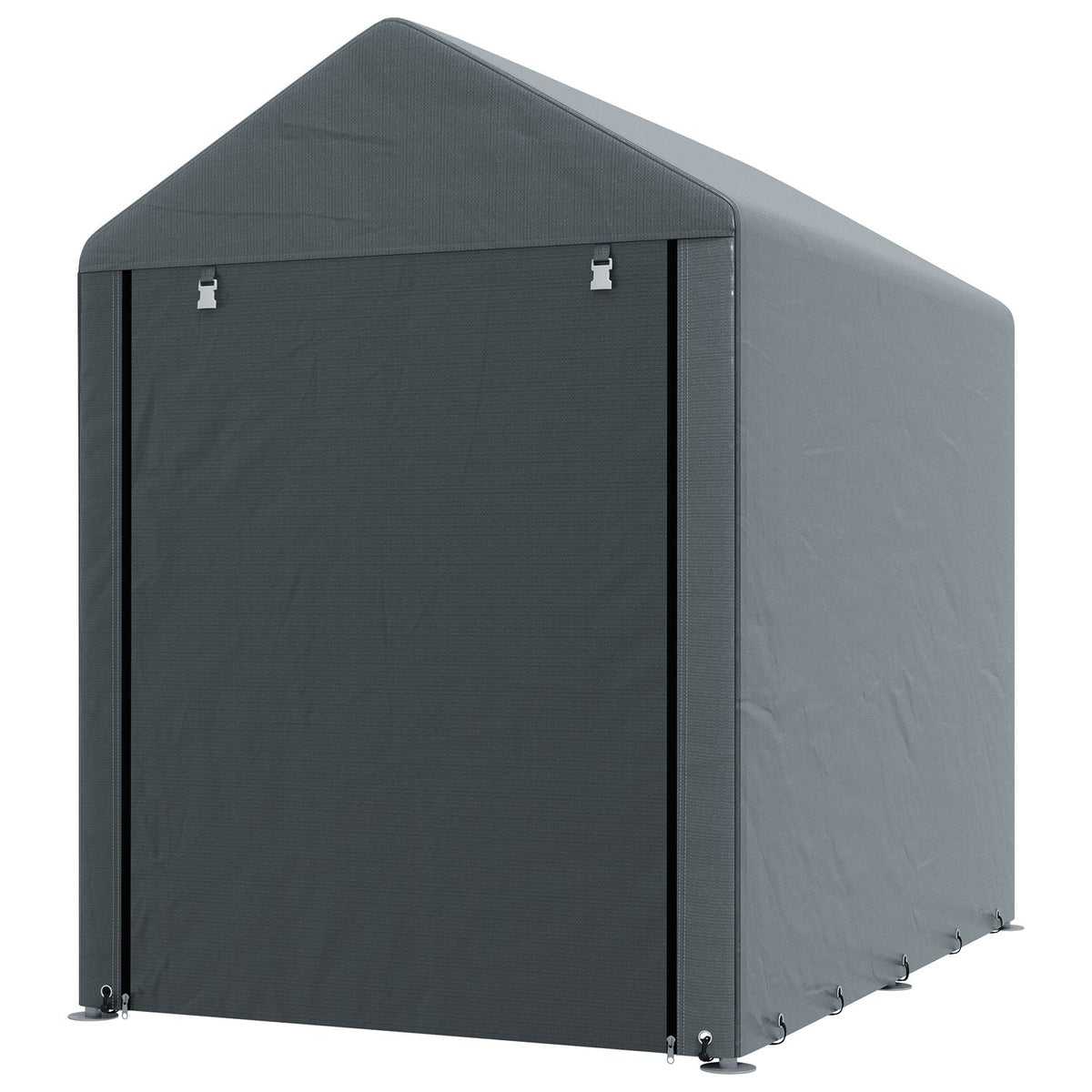 Garage Tent, 1.2 x 1.79 x 1.65 m Storage Tent with UV Protection, Large Zip Door, Waterproof Foil Garage for Garden Tools, Steel