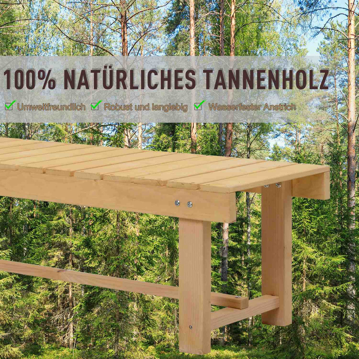 Garden Bench 2-Seater Bench Made Of Solid Wood, Rustic Garden Furniture, Natural, 110X38X35Cm