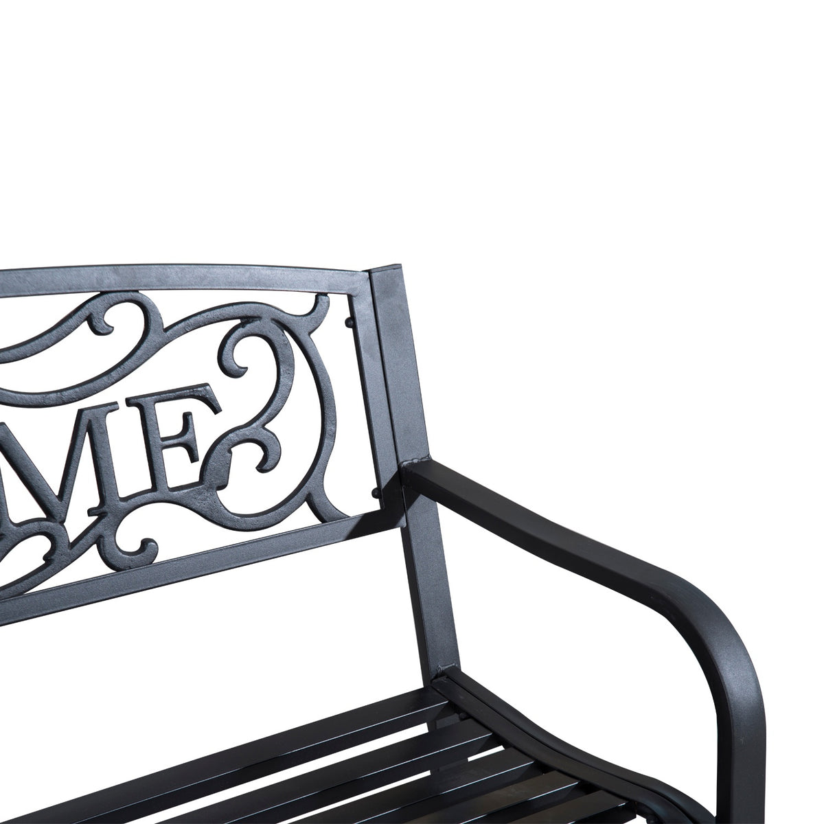 Garden Bench 2-Seater Bench Park Bench Metal Garden Furniture