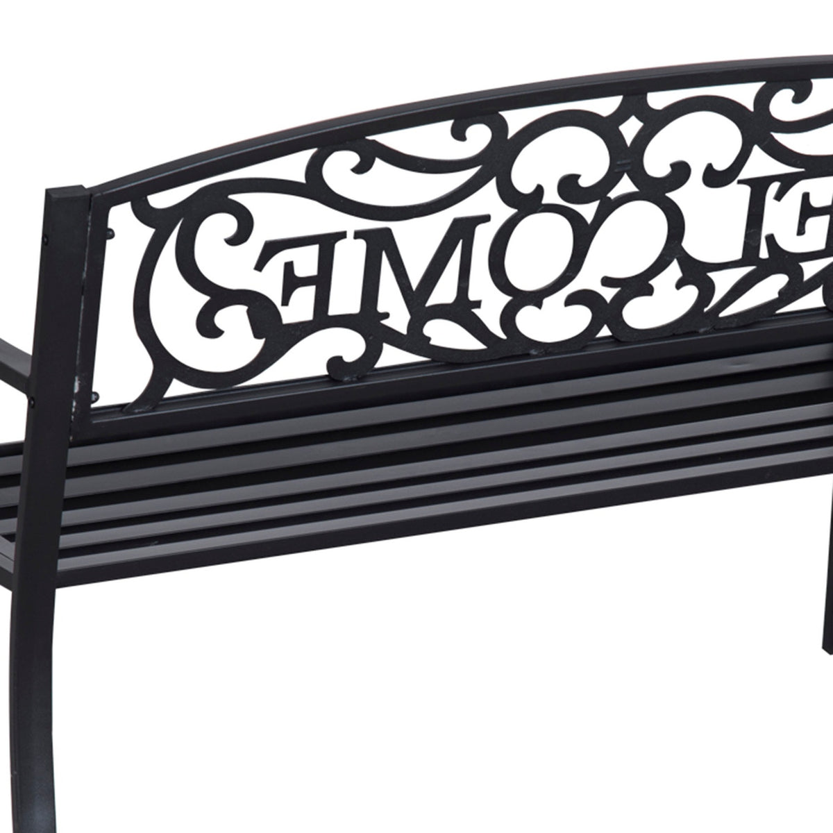 Garden Bench 2-Seater Bench Park Bench Metal Garden Furniture