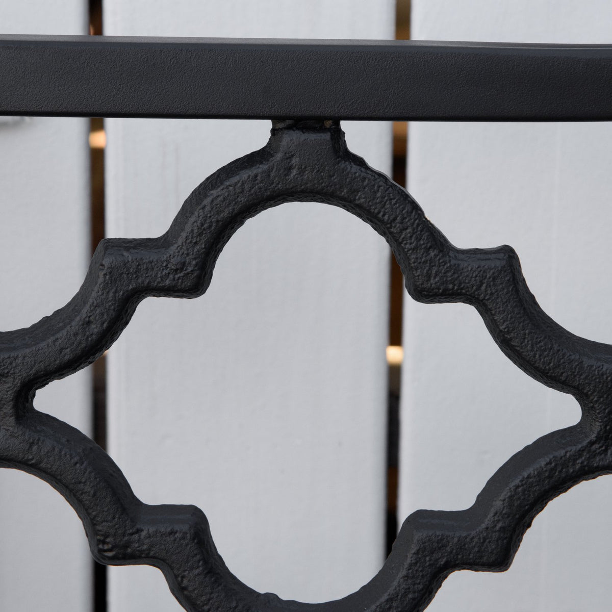 Garden Bench 2-Seater Elegant Park Bench Made Of Metal, Up To 240 Kg, With Back & Armrests, Cast Iron, Black, 128X58.5X89 Cm