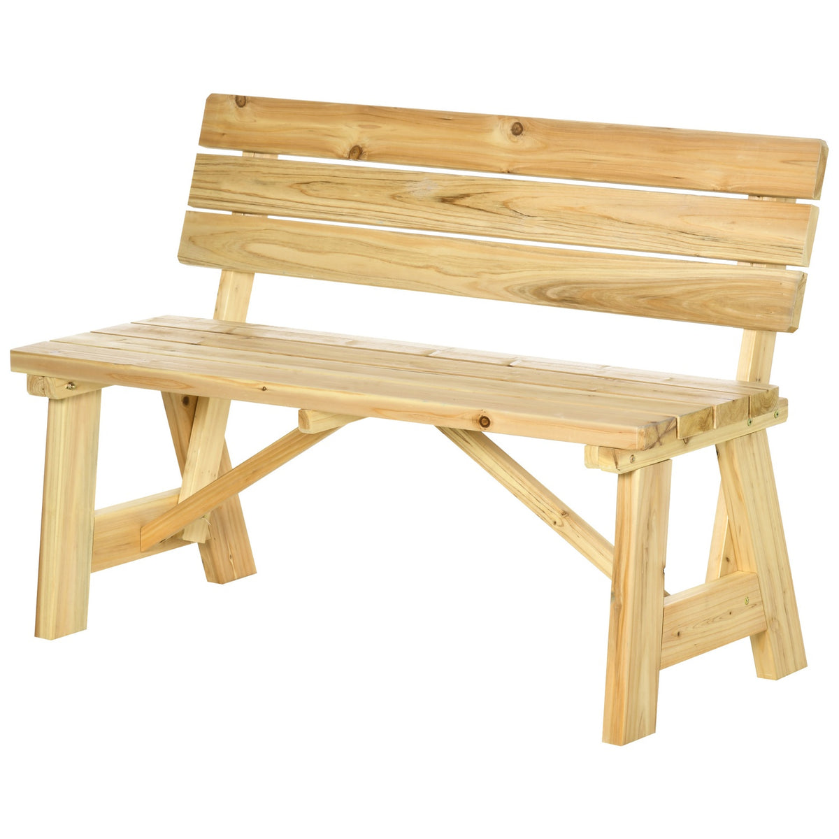 Garden Bench 2-Seater Park Bench Made Of Wood Bench Up To 220 Kg Bench Patio Bench With Backrests Garden Furniture Solid Wood 116 X 56 X 80 Cm