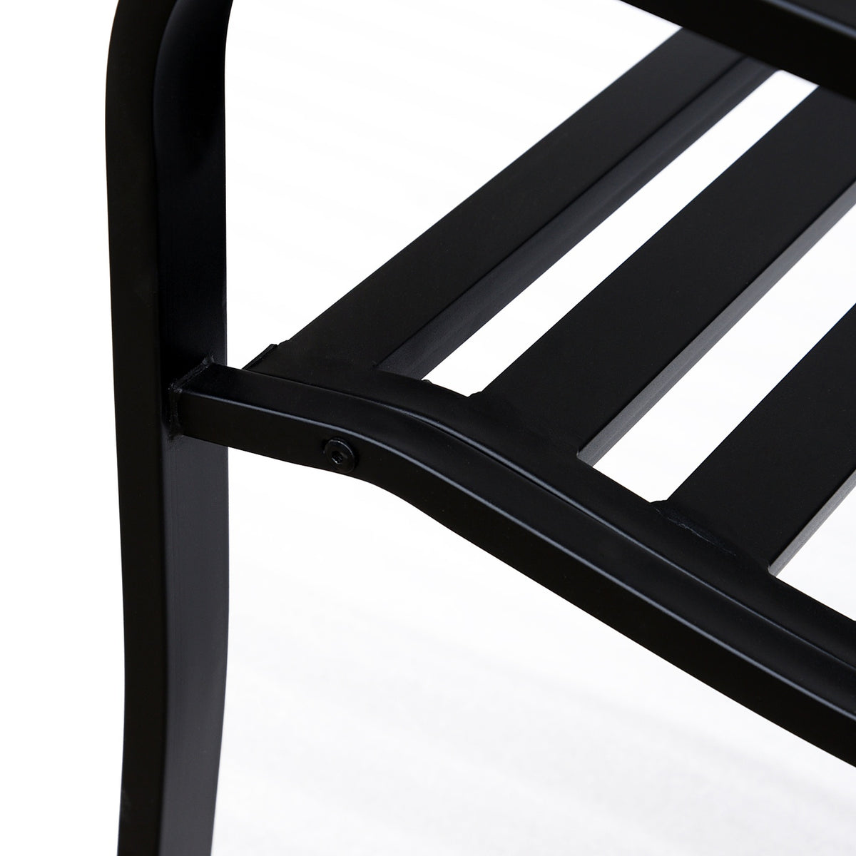 Garden Bench 3-Seater Steel Bench with Armrests Made of Cast Iron Black 127x60x89cm for Garden Patio Balcony