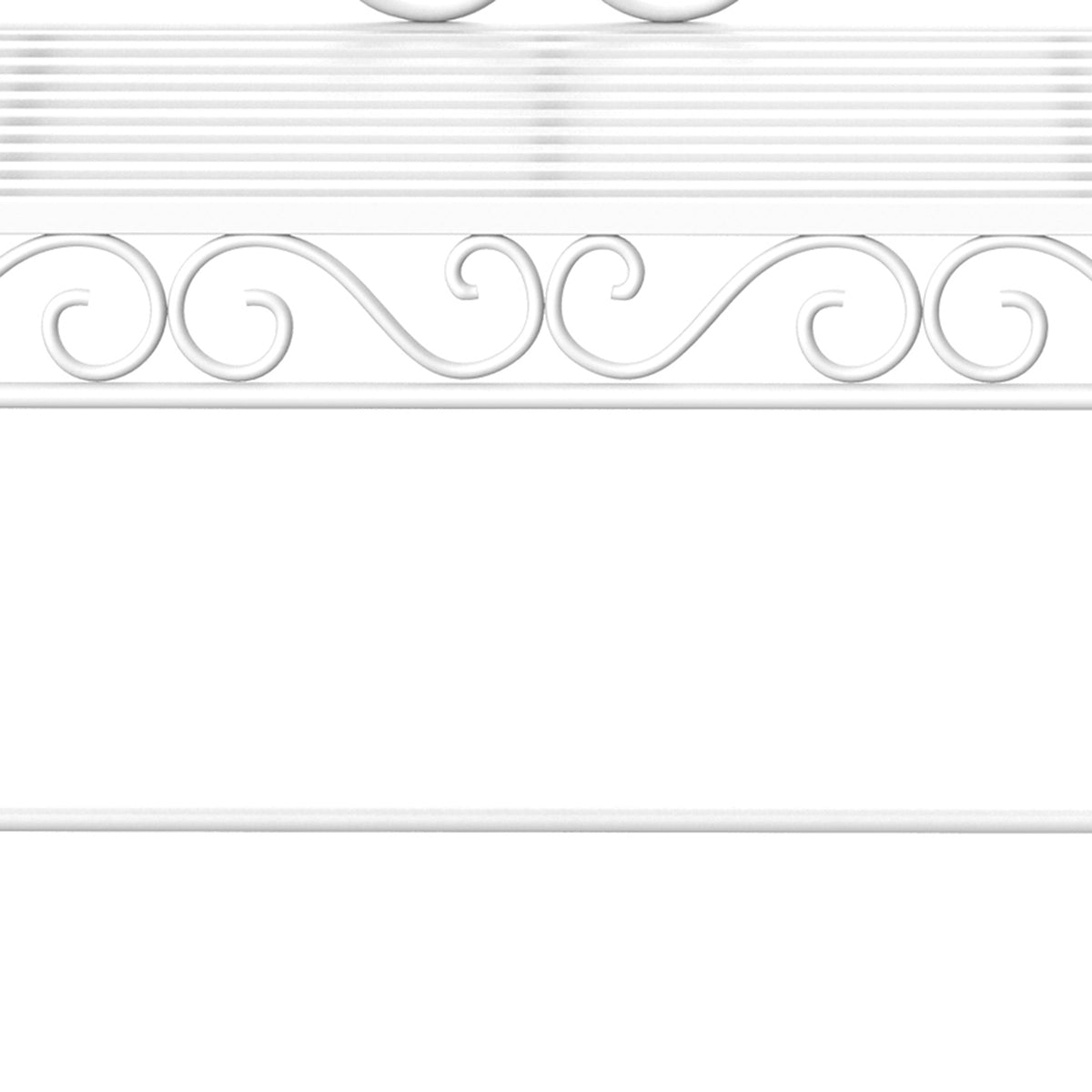 Garden Bench Park Bench Bench Garden Furniture 2-Seater Metal White