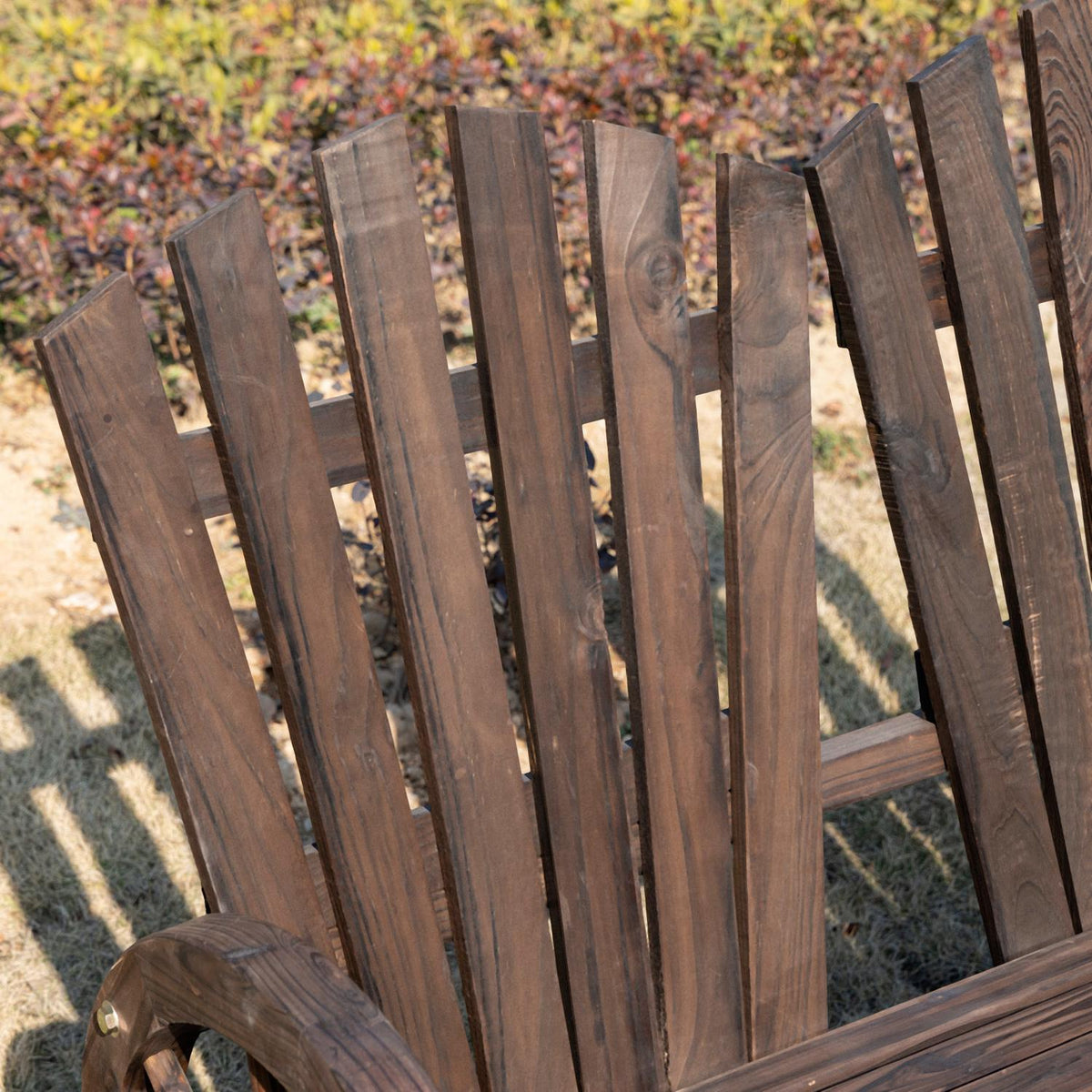 Garden Bench With Armrests, Bench, Garden Furniture, Rustic Bench, Solid Wood, Dark Brown, 108 X 66 X 95 Cm