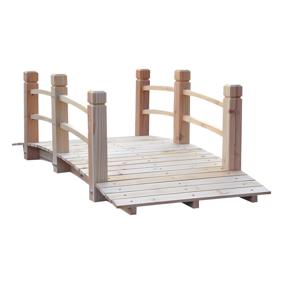 Garden Bridge Wooden Bridge With Railings Up To 180 Kg Of Fir Wood