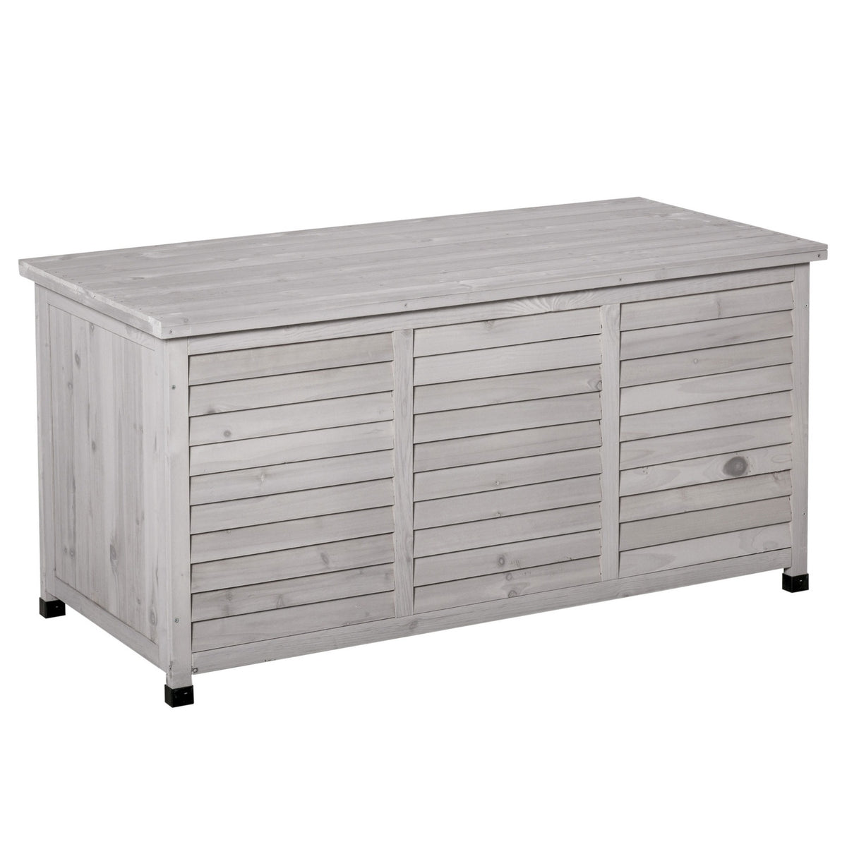 Garden Cabinet, Tool Shed, Water-Resistant Fir Wood, Durable, Large Space, 127 X 56 X 60 Cm, Grey