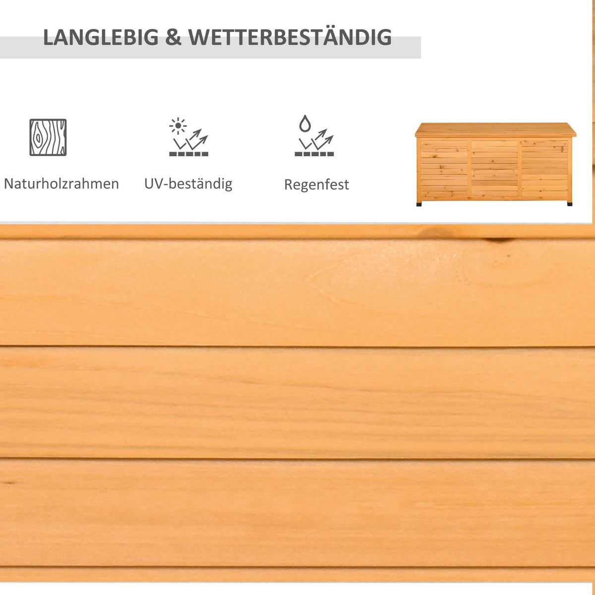 Garden Cabinet, Tool Shed, Water-Resistant Fir Wood, Durable, Large Space, 127 X 56 X 60 Cm, Yellow