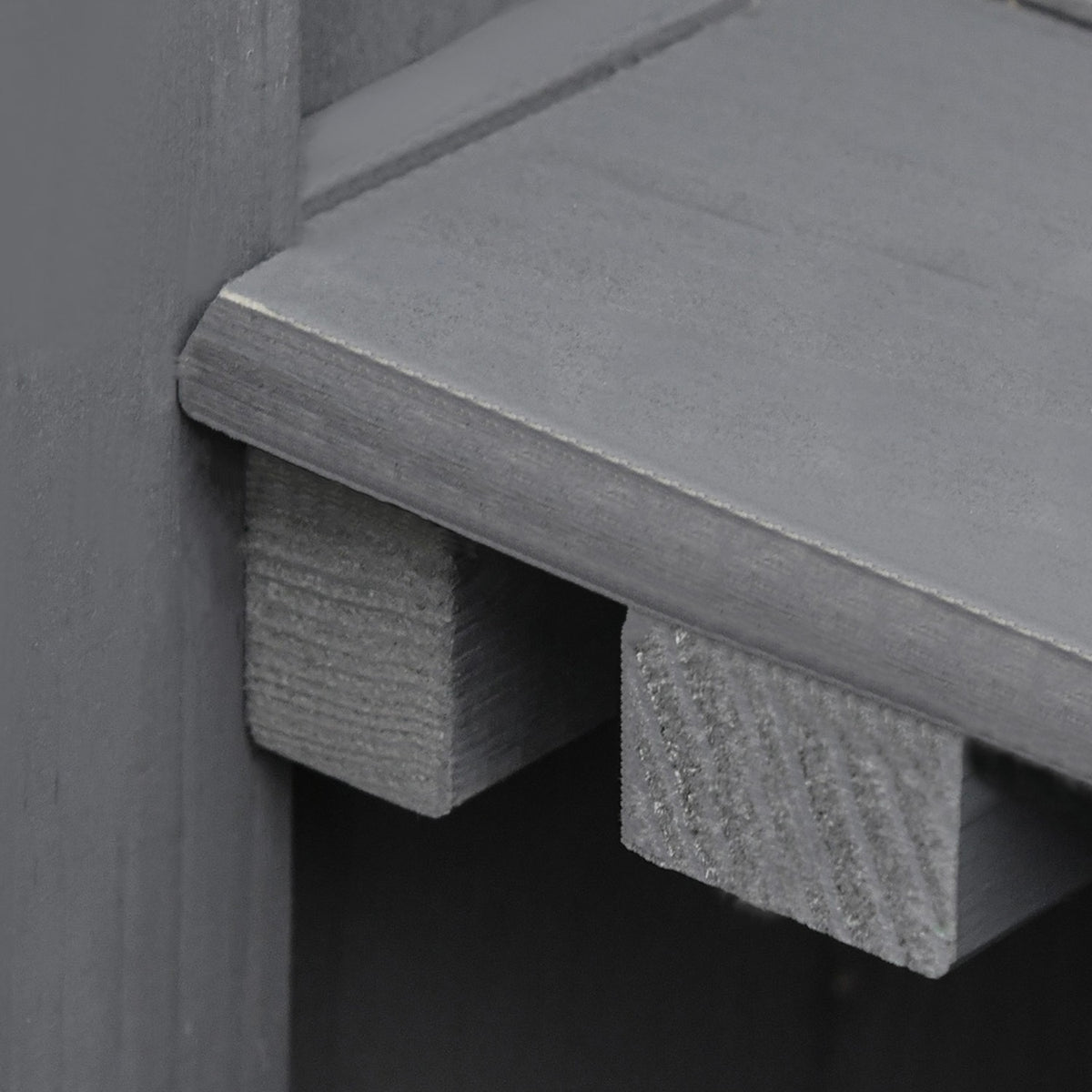 Garden Cabinet Weatherproof Equipment Cabinet Made Of Fir Wood, Double Door, 2 Compartments, Dark Gray, 74X43X88Cm