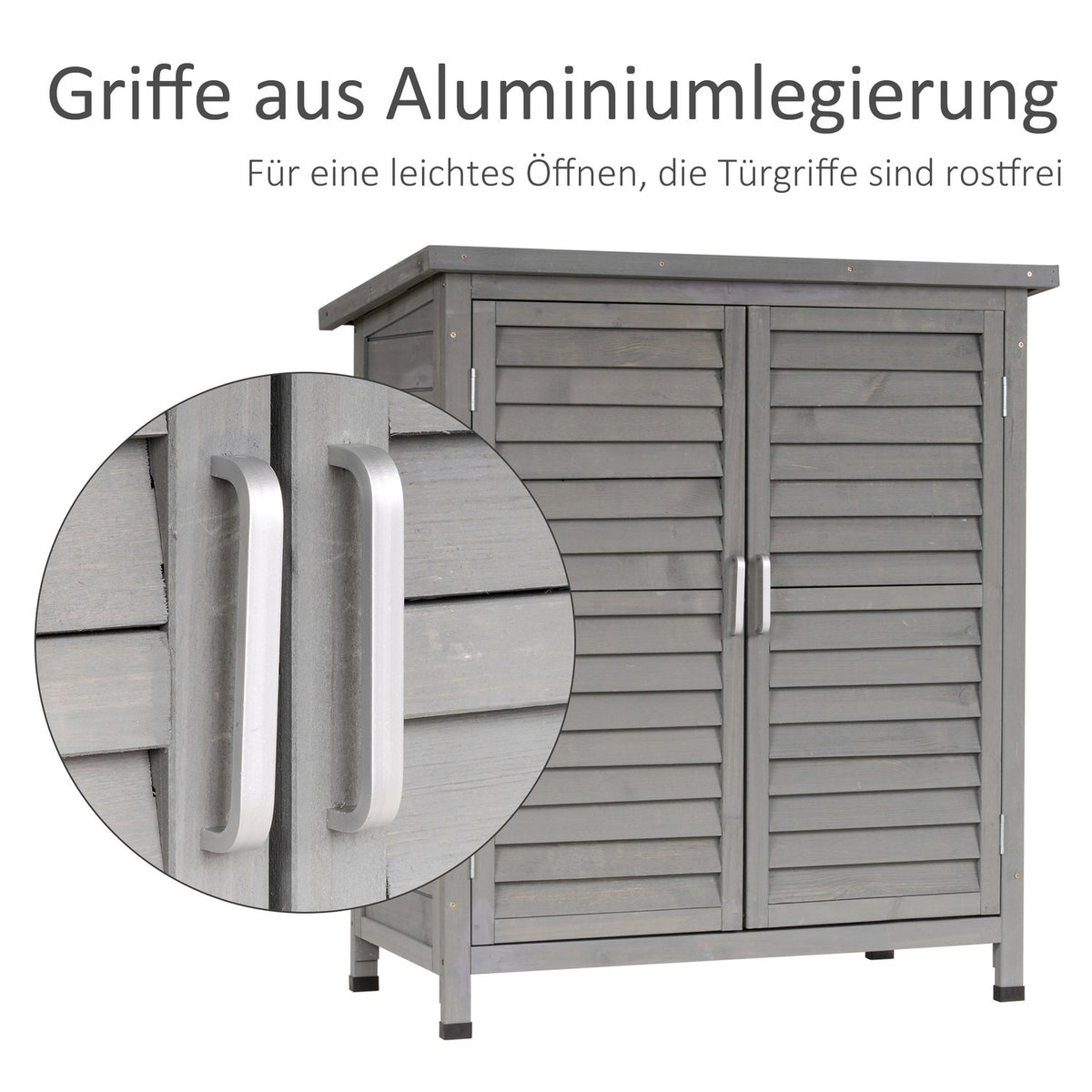 Garden Cupboard Wooden Tool Shed Tool Shed Tool Cupboard Wooden Hut Pent Roof Bitumen Cardboard Slatted Doors Gray 87 X 46.5 X 96.5 Cm