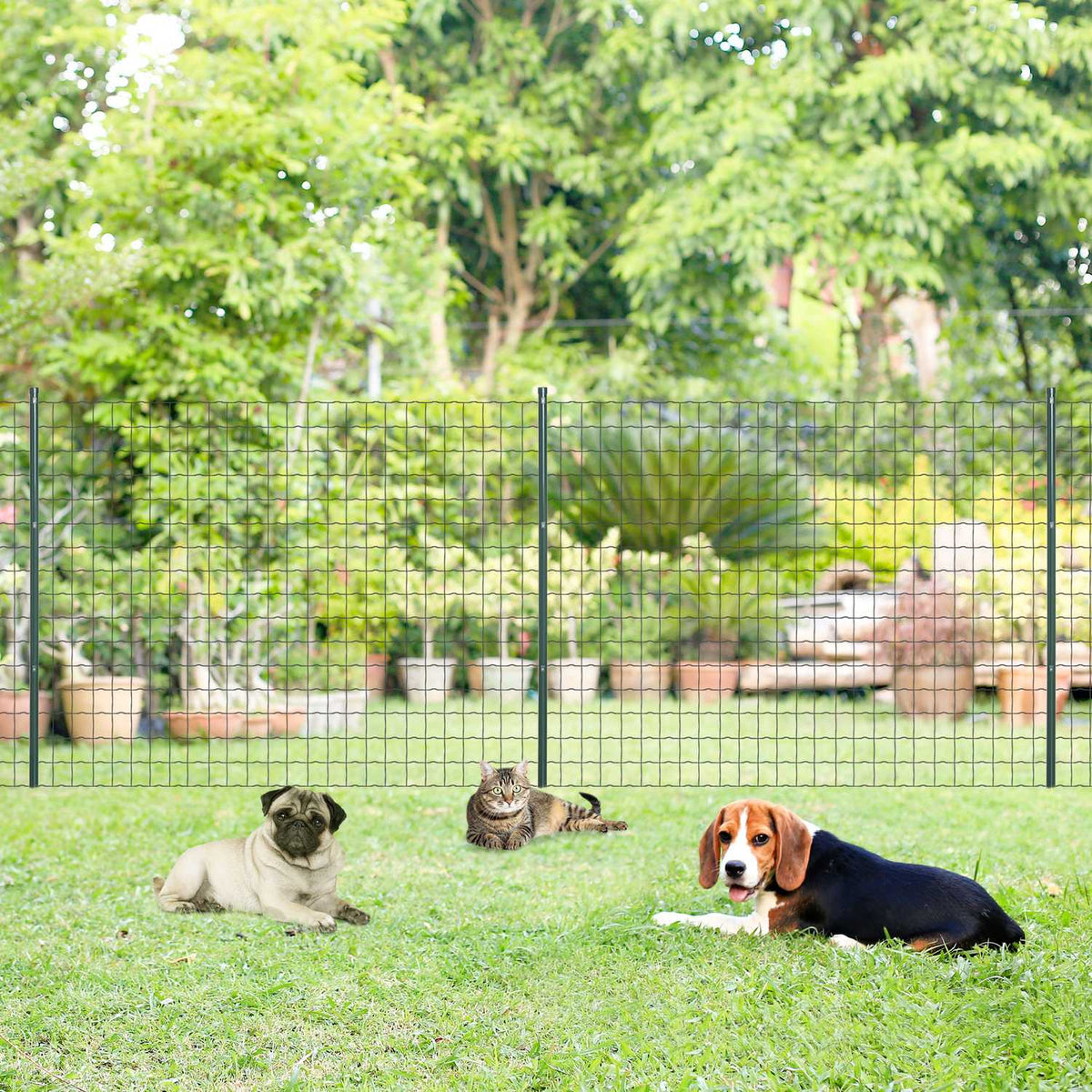 Garden Fence 10 X 1.68 M Aviary Wire Mesh Wire Fence Wire Mesh Garden Fence Roll Mesh Strong Steel Green