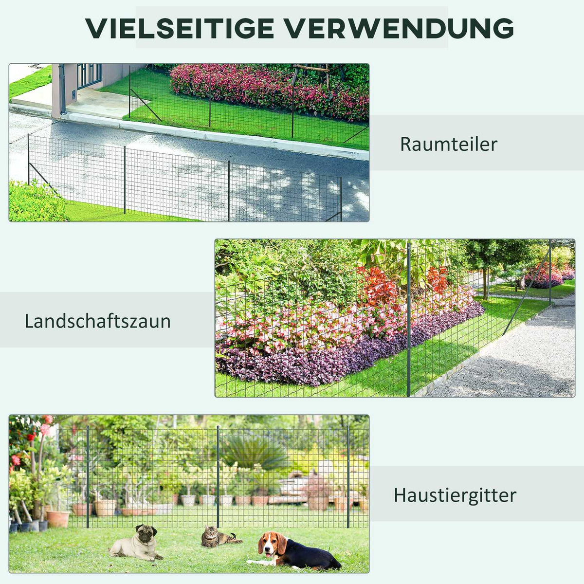 Garden Fence 10 X 1.68 M Aviary Wire Mesh Wire Fence Wire Mesh Garden Fence Roll Mesh Strong Steel Green