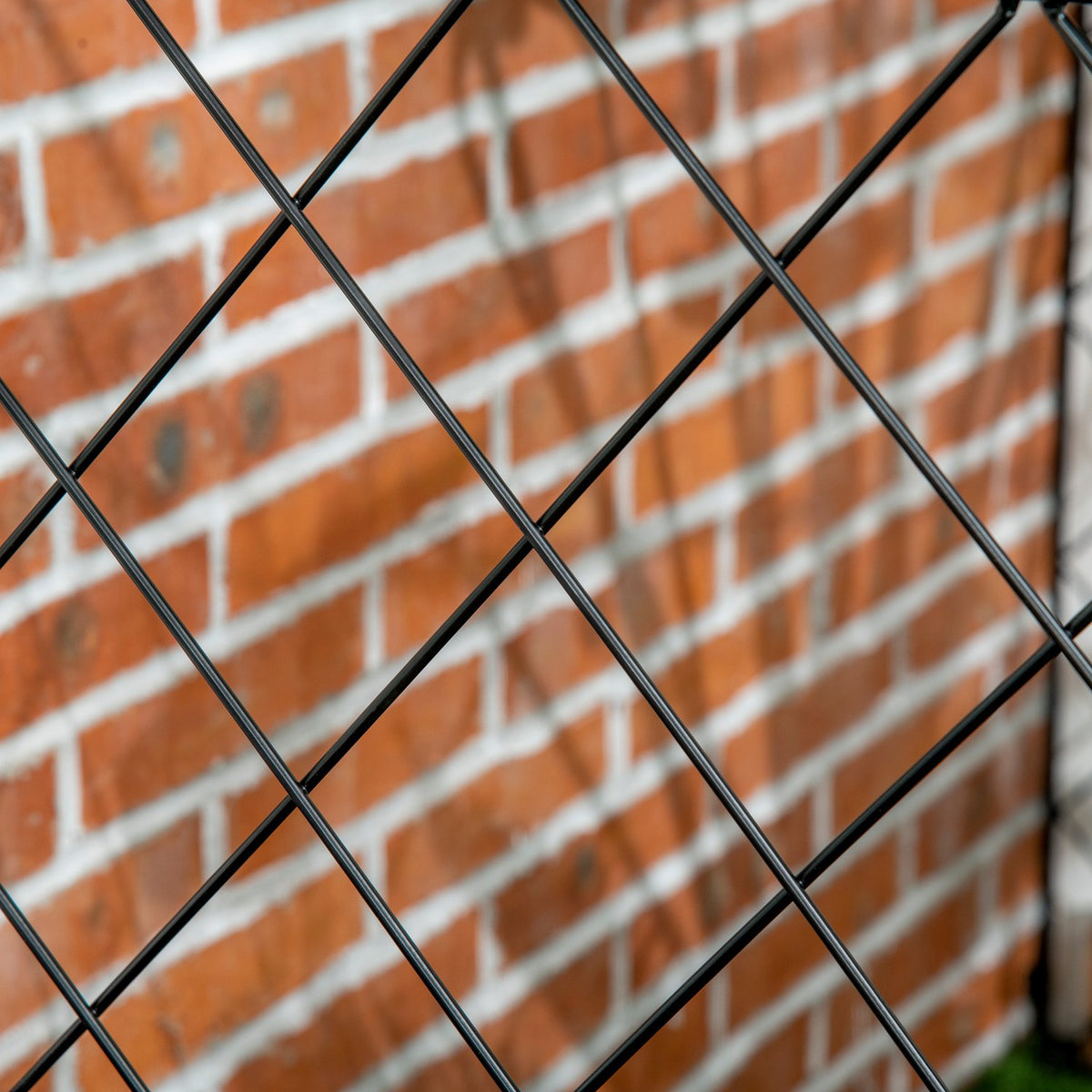 Garden Fence Set Of 4 Decorative Mesh Fence 3.48 X 1.1 M, Wire Mesh In Black, For Garden & Balcony