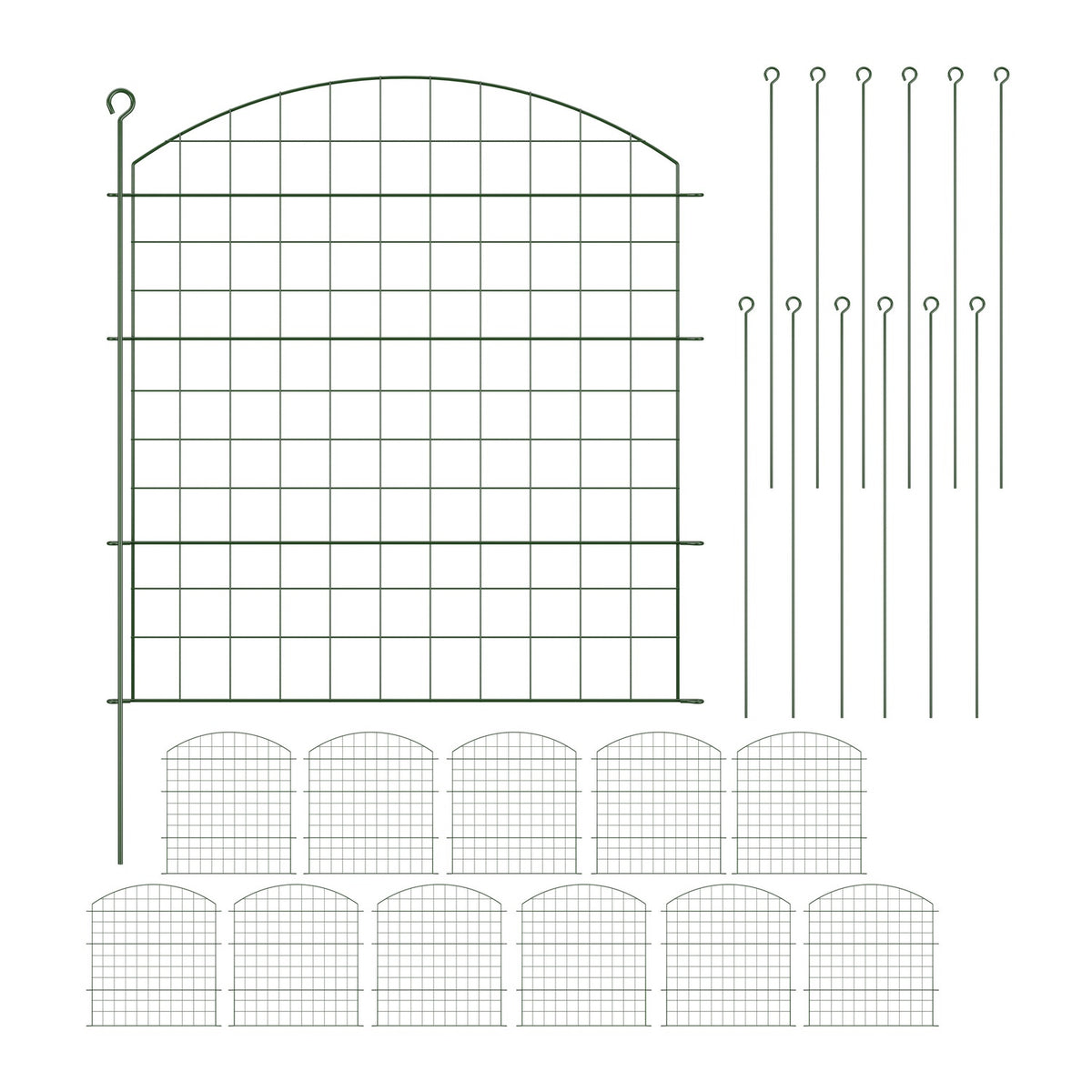 Garden Fence with Arch – Metal, Decorative, Flexible