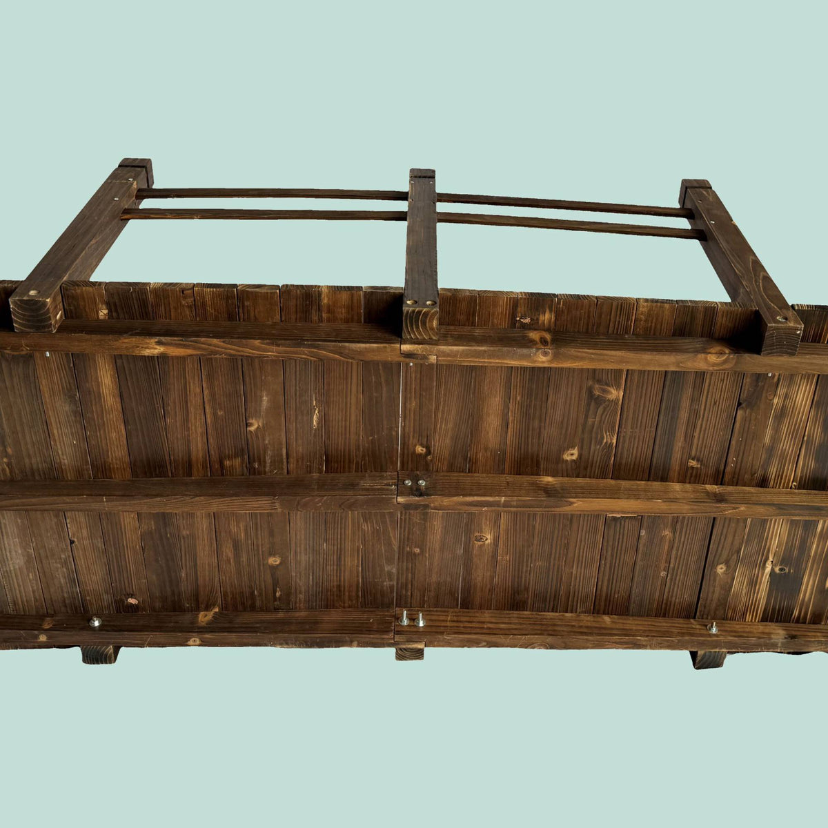 Garden Fir Bridge – Arched Wooden Pond Crossing