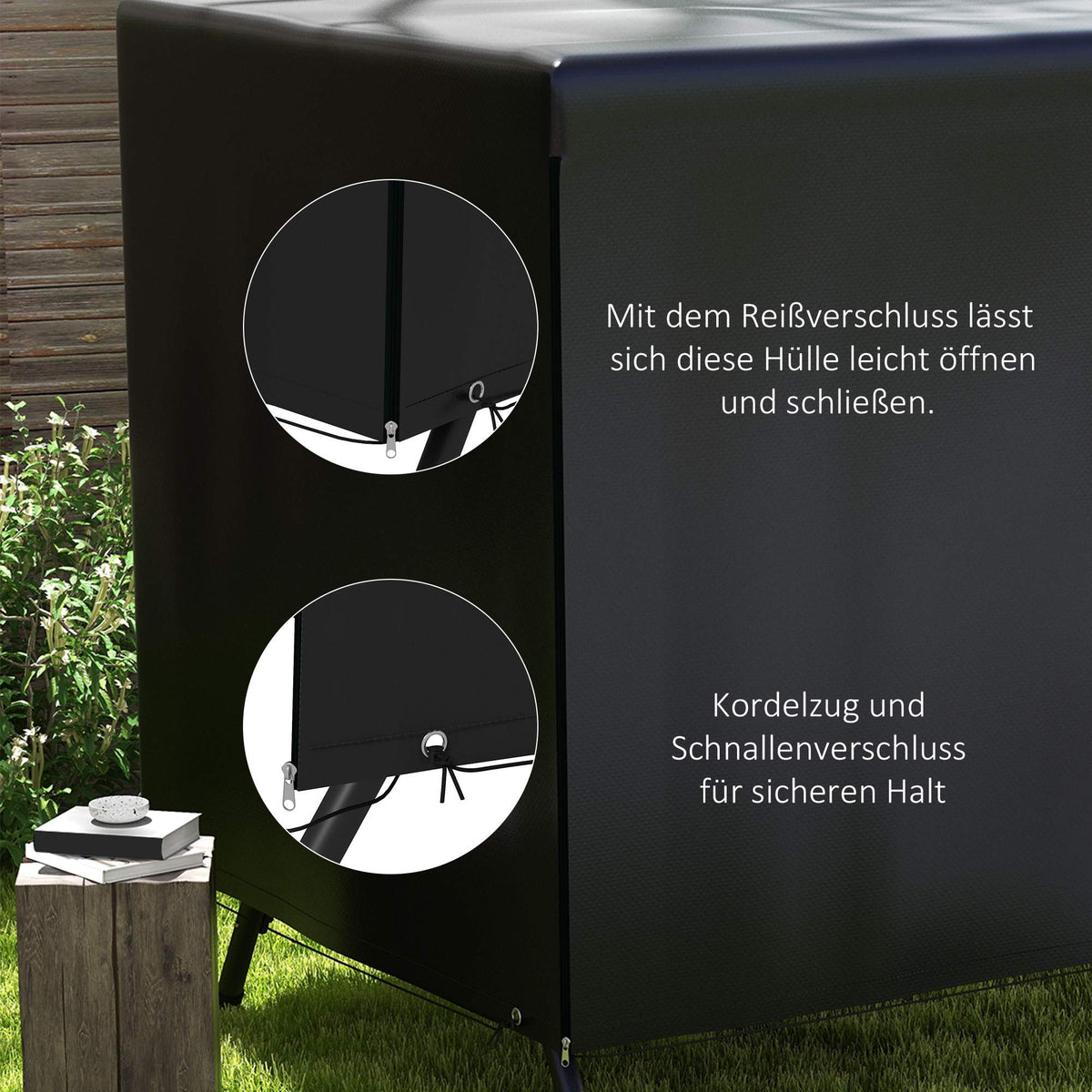 Garden Furniture Cover, PE, Waterproof, 215x155x150 cm