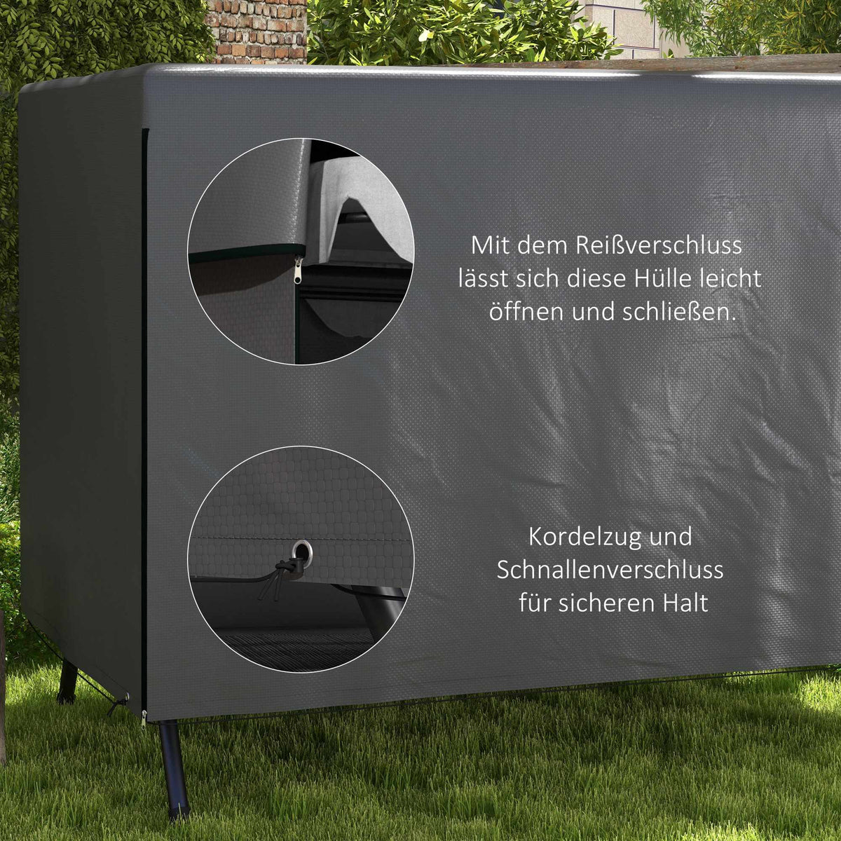Garden Furniture Cover, Waterproof PE, 215x155x150 cm