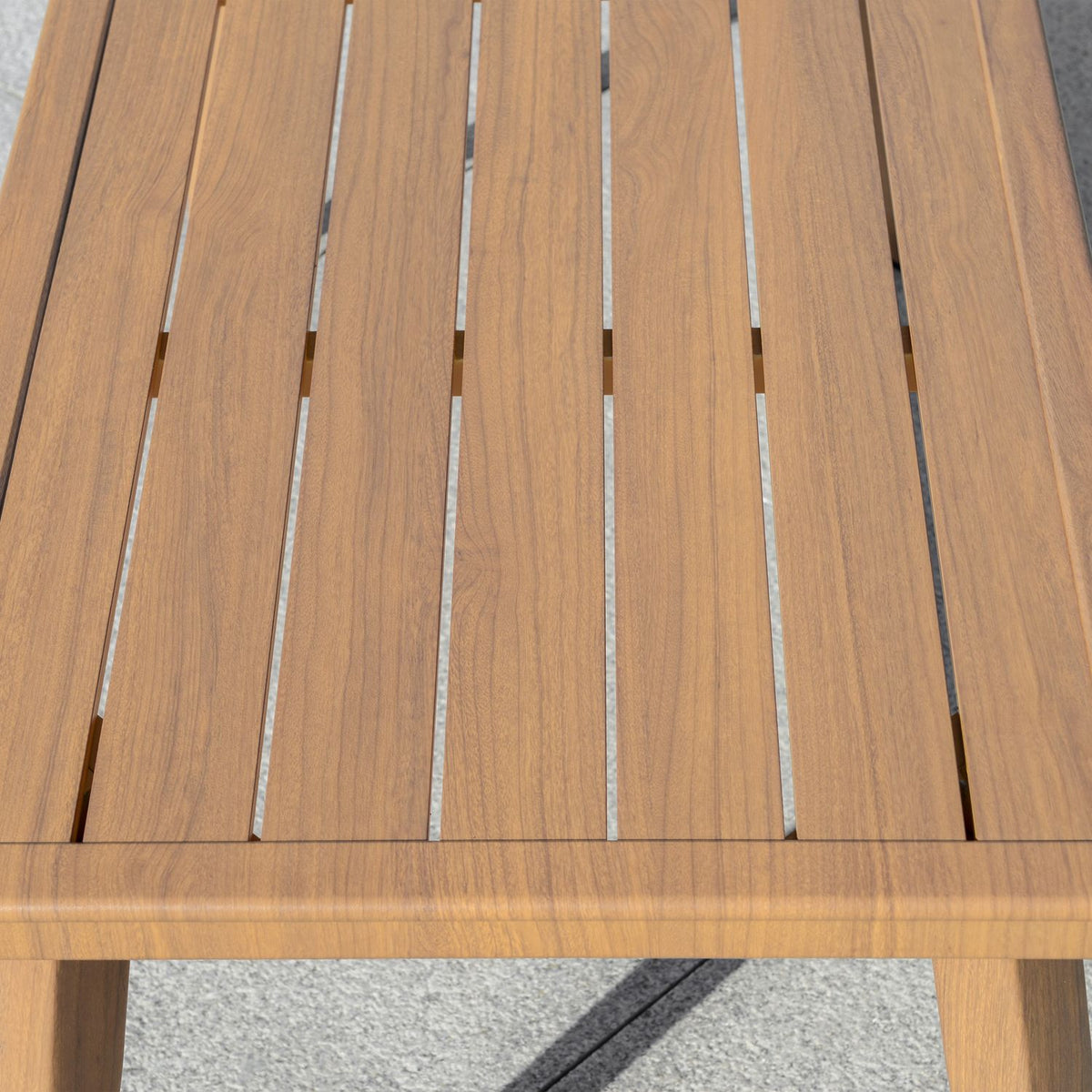 Garden Furniture Set For 3 People With Chaise Longue Double Sofa Table Natural