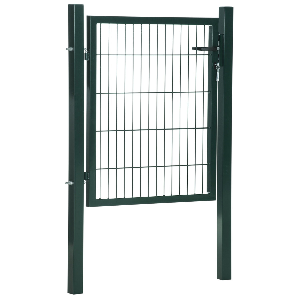 Garden Gate Garden Door Fence Gate Yard Door Made Of Steel Handle Lock And Keys 97 X 150 Cm Green