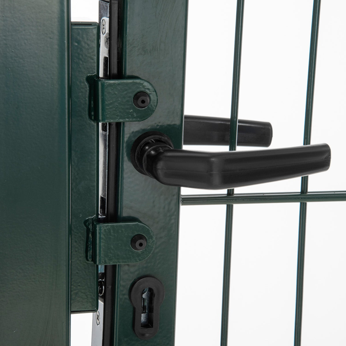 Garden Gate Garden Door Fence Gate Yard Door Made Of Steel With Handle Lock And Keys 97 X 170 Cm Green