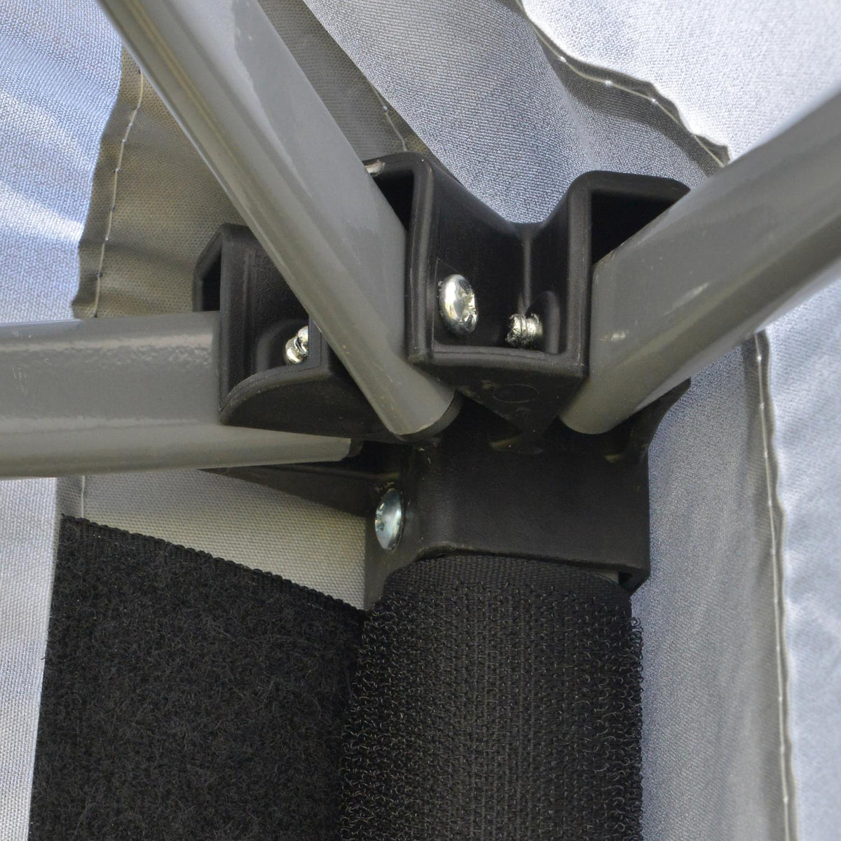 Garden Gazebo 2.95X2.95M Folding Gazebo Pop-Up With Pegs & Guy Ropes, Oxford Fabric, Uv Protection, White