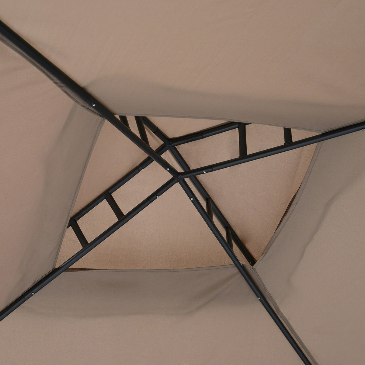 Garden Gazebo 3X3X2.6M Pavilion Garden Tent With 4 Side Walls, Weatherproof, Metal Polyester, Grey