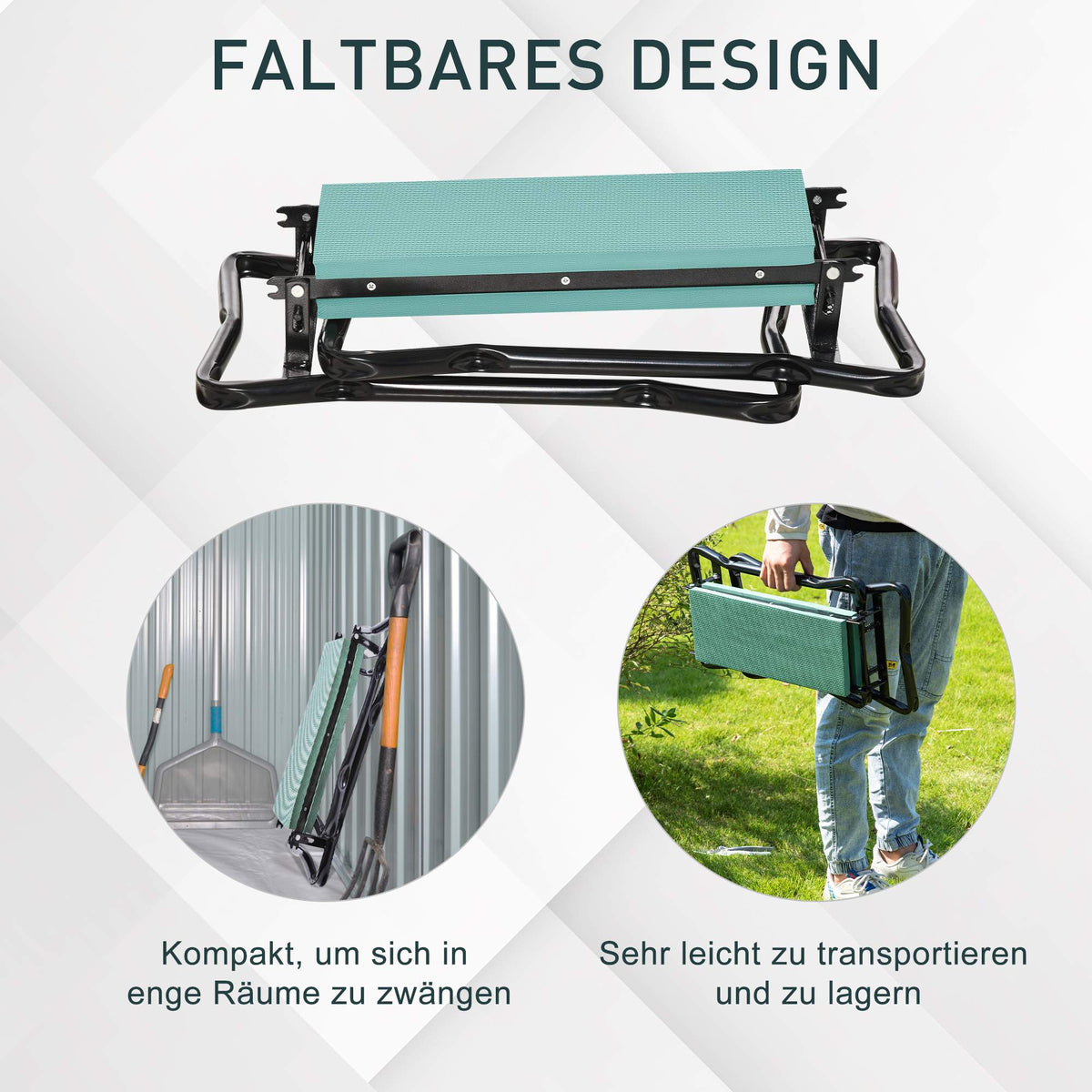Garden Kneeler and Seat, Foldable, EVA Foam, 150 kg Capacity