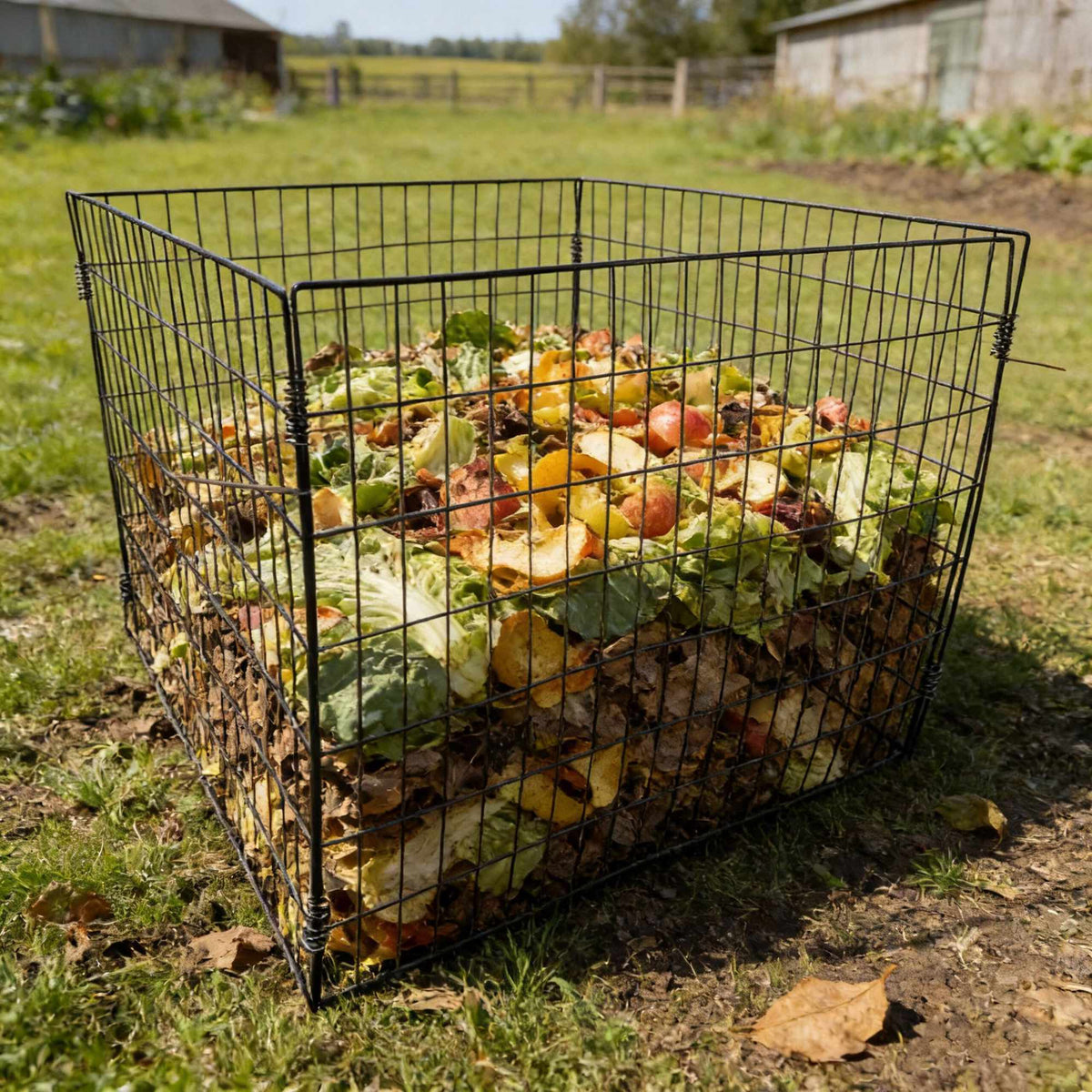 Garden Leaf Composter – Steel Wire Mesh, High Capacity