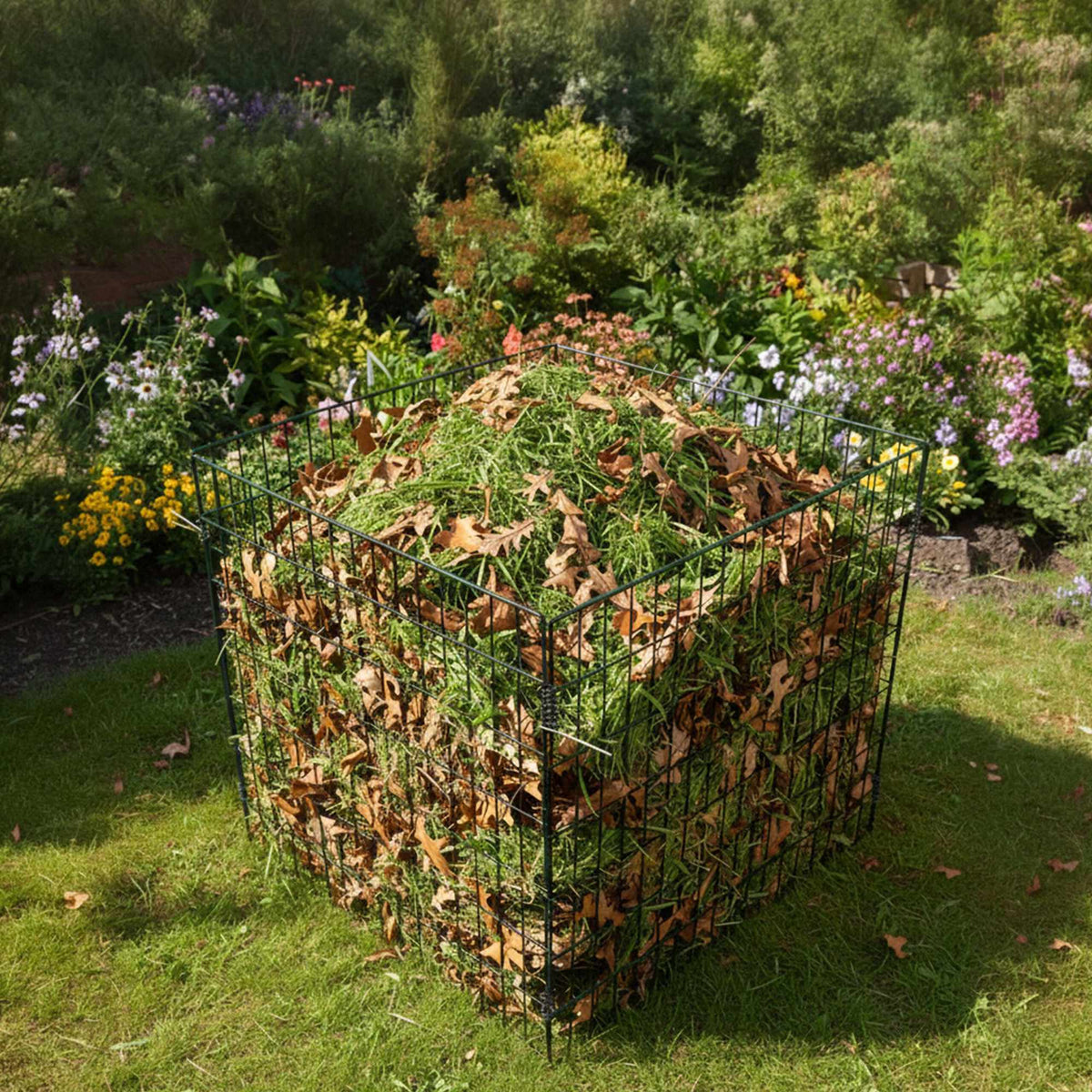 Garden Leaf Composter, Steel Wire Mesh, High Capacity