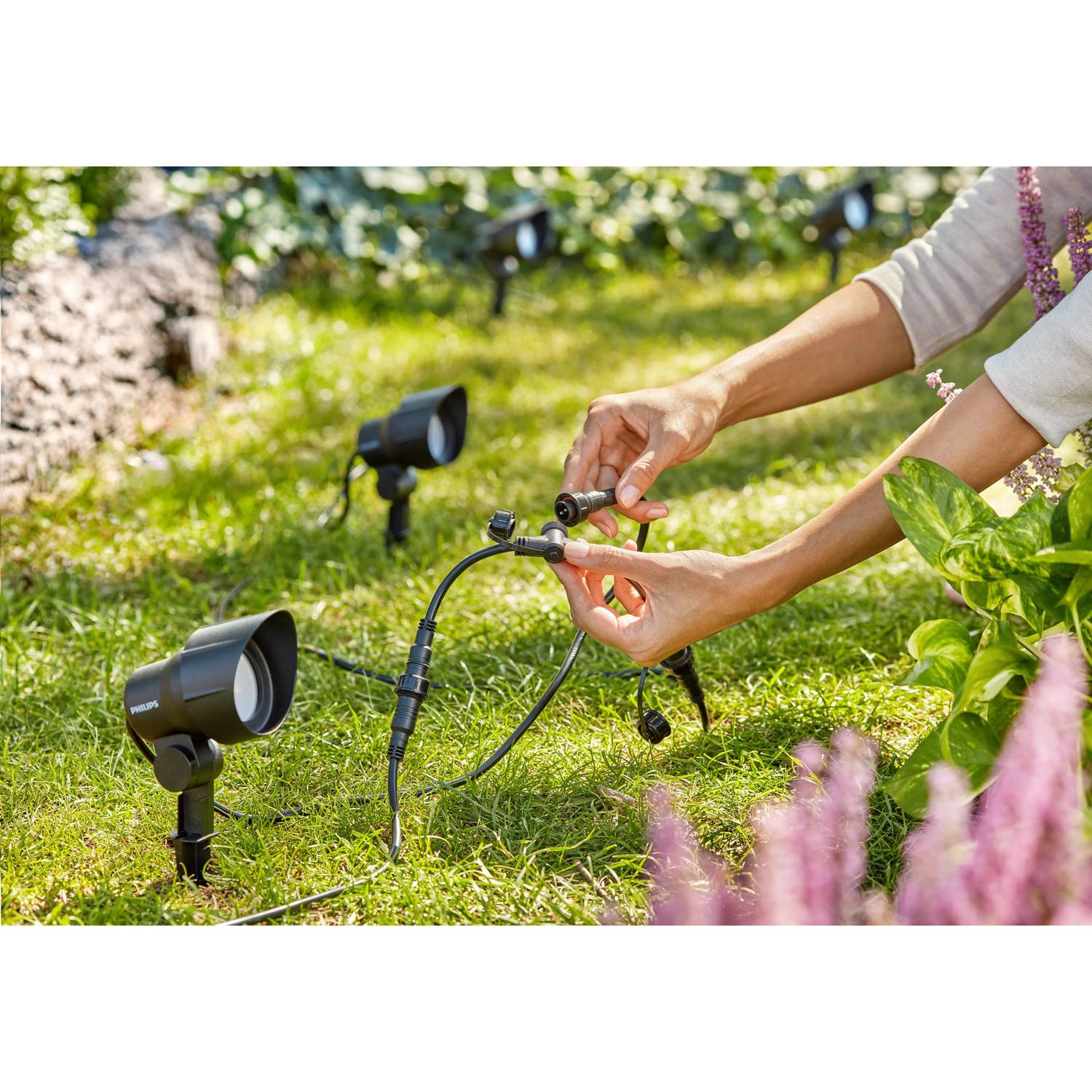 GardenLink Spotlight warm white 600 lm Black