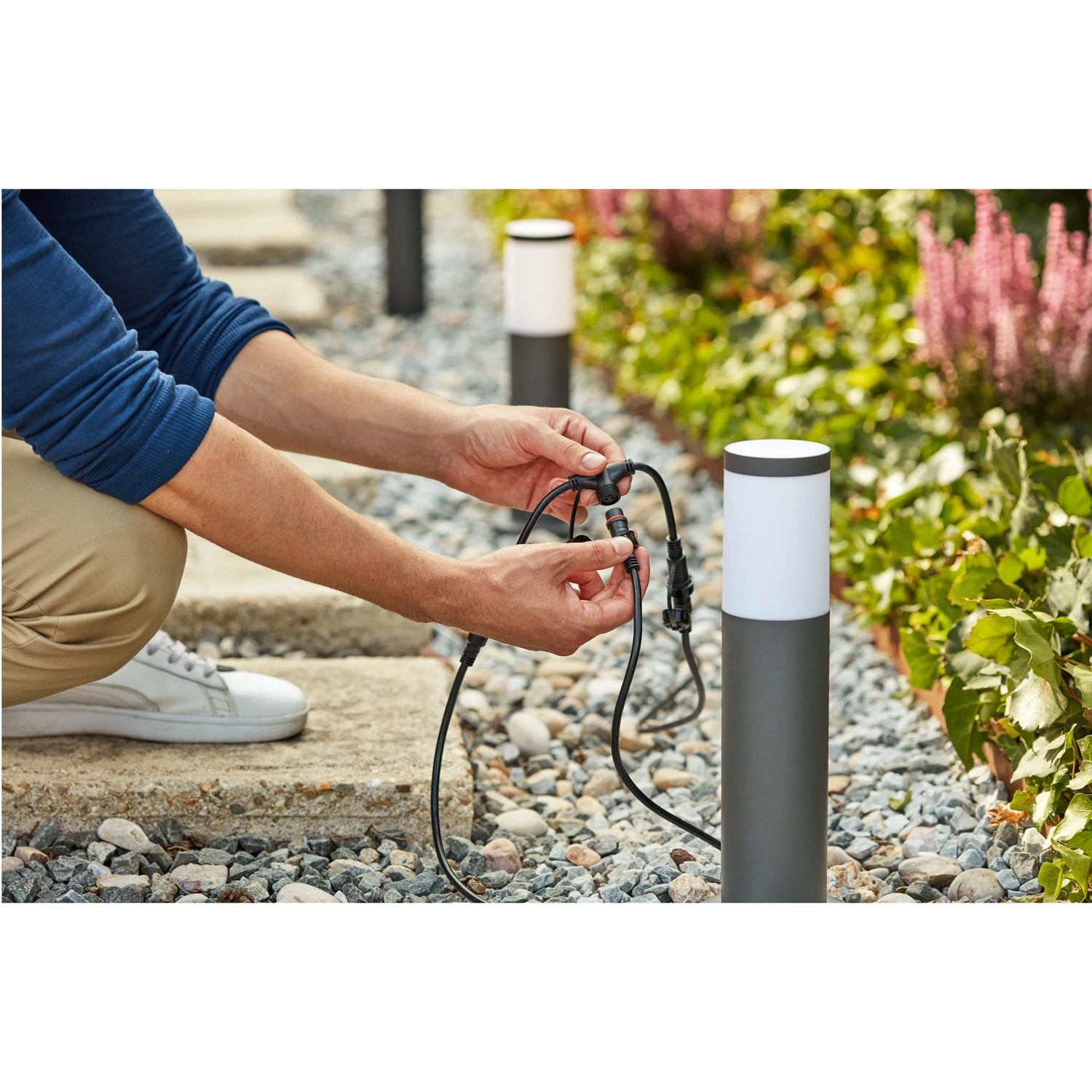 GardenLink Starter kit Pedestal Warm white 600 lm 3-pack Anthracite