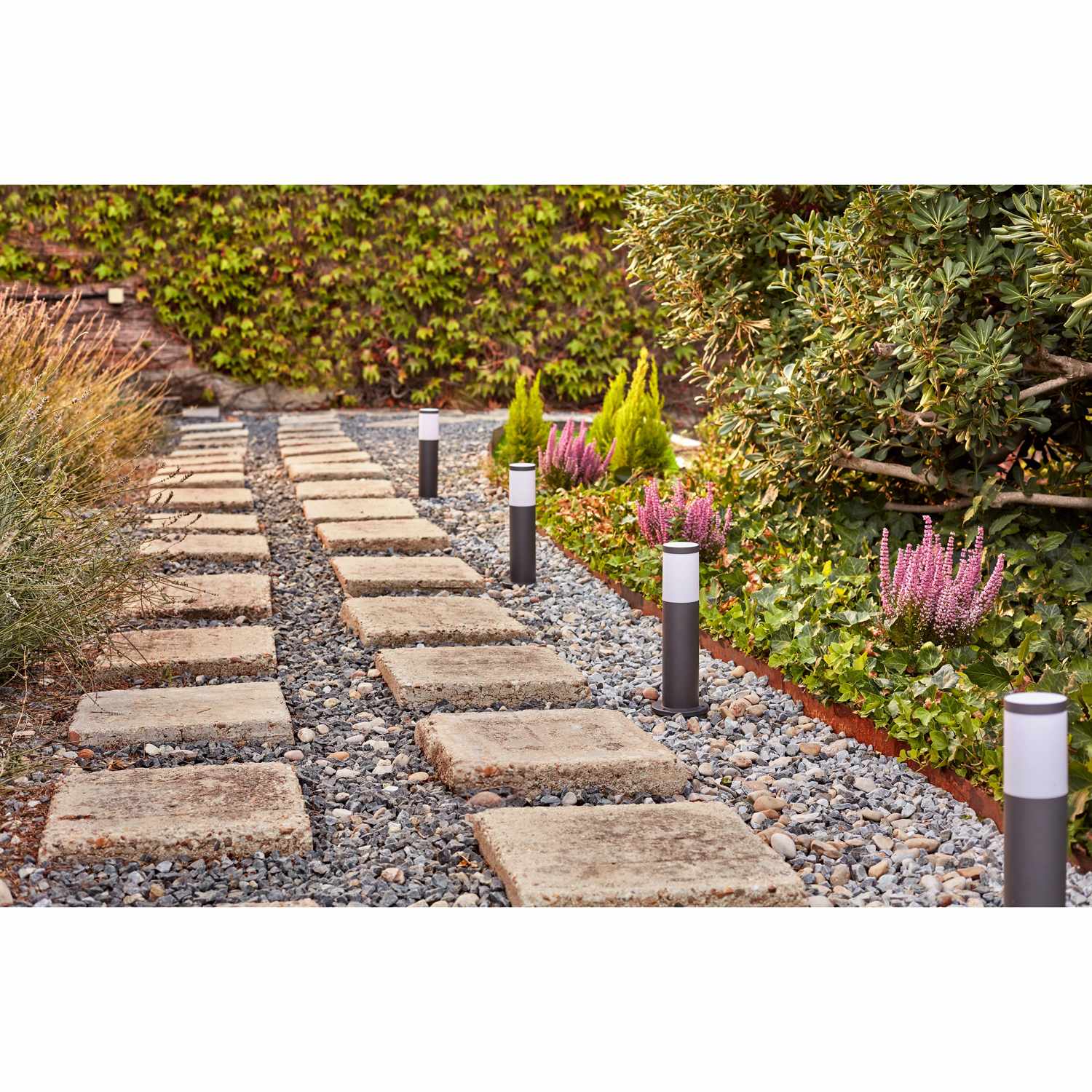 GardenLink Starter kit Pedestal Warm white 600 lm 3-pack Anthracite