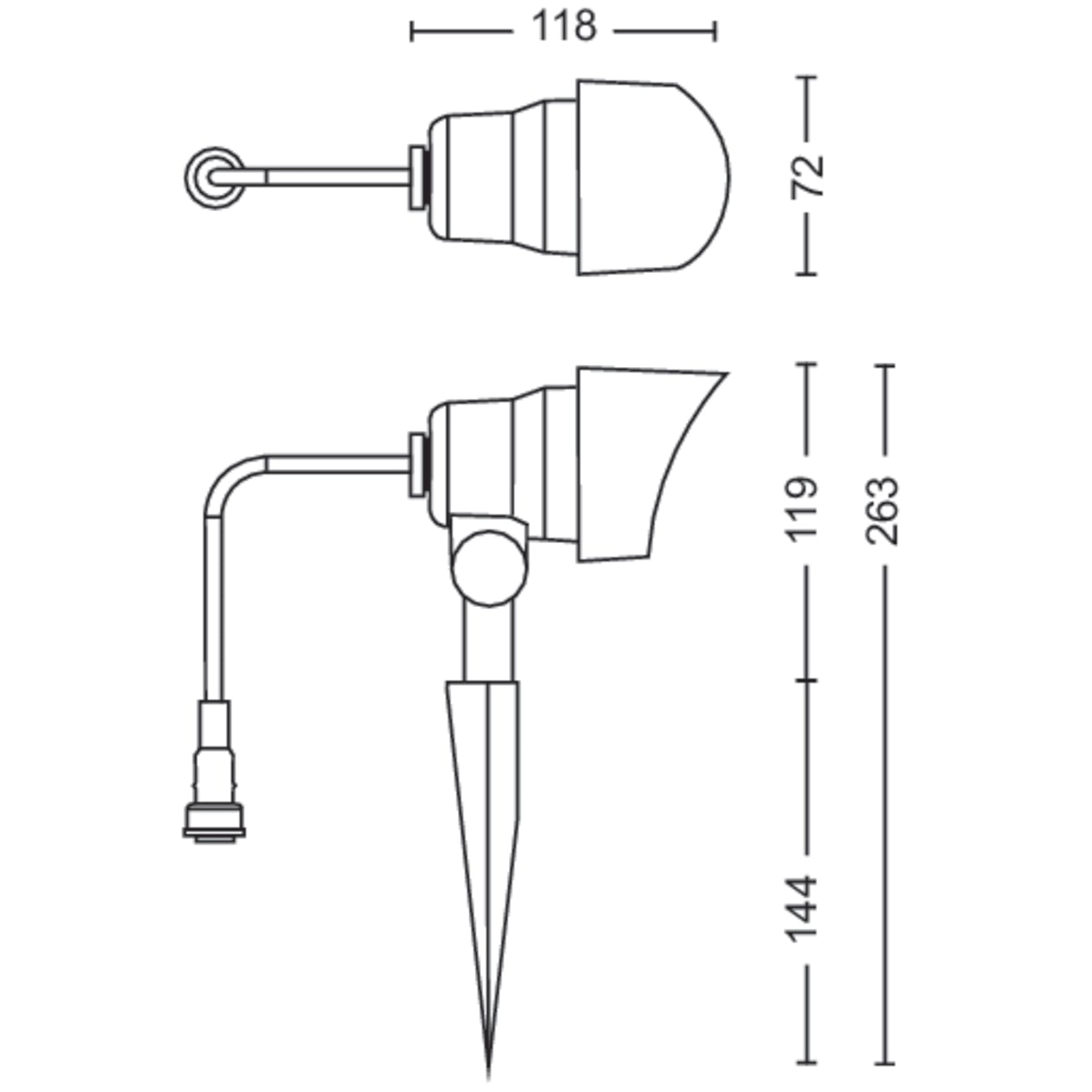 GardenLink Starter kit Spotlight Warm white 600 lm 1-pack Black