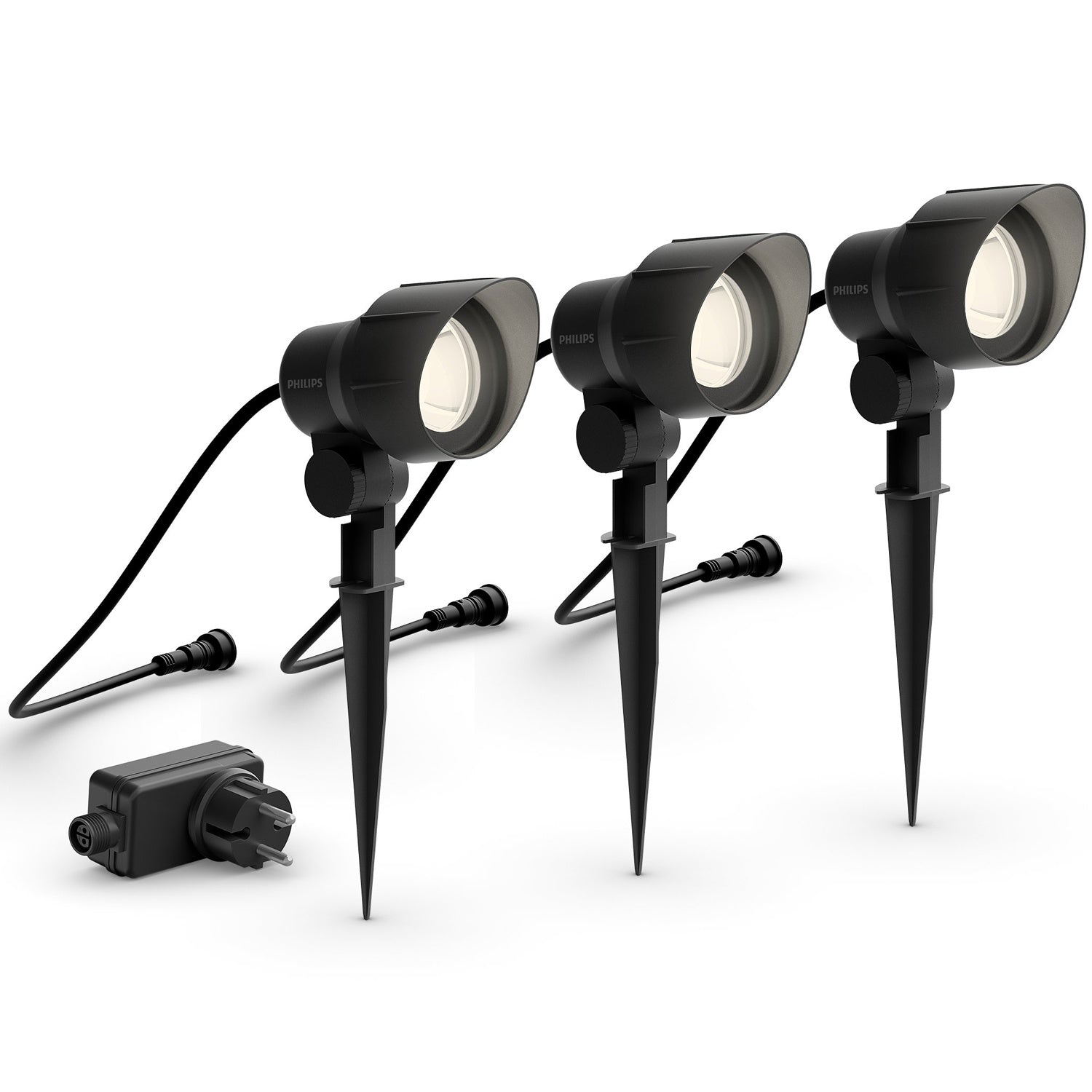 GardenLink Starter kit Spotlight Warm white 600 lm 3-pack Black