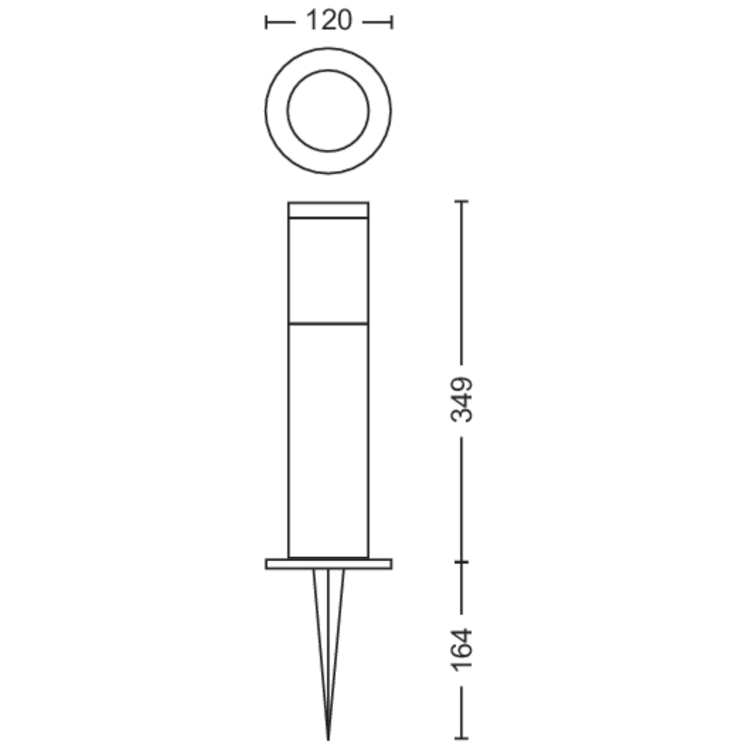 GardenLink Utrecht Pedestal Cool white 660lm Anthracite