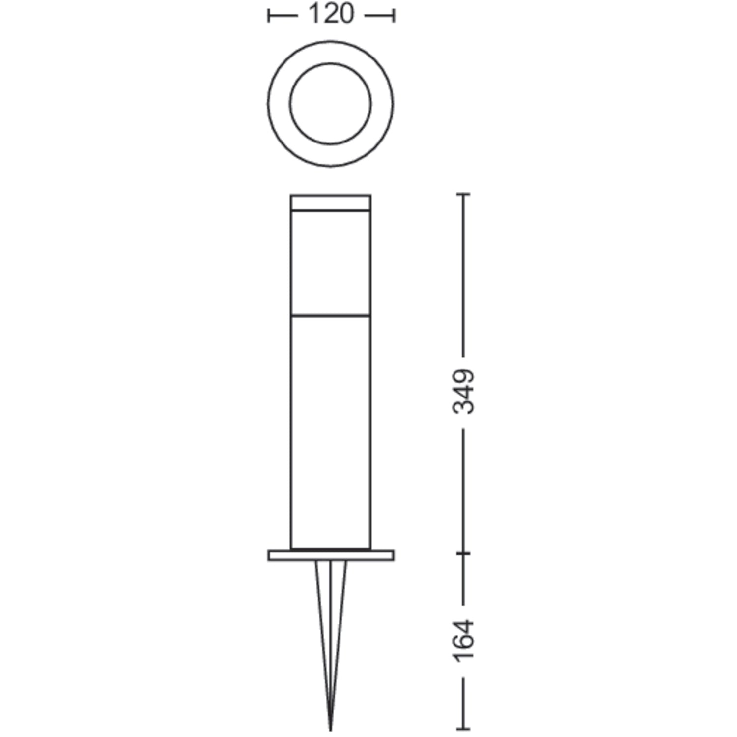 GardenLink Utrecht Pedestal Warm white 600 lm Anthracite