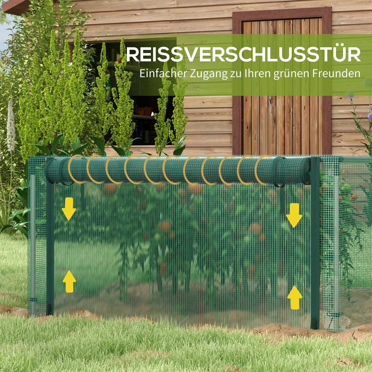 Garden Net Insect Protection Net Zip Door Windproof Steel Green 1.25X1.25M