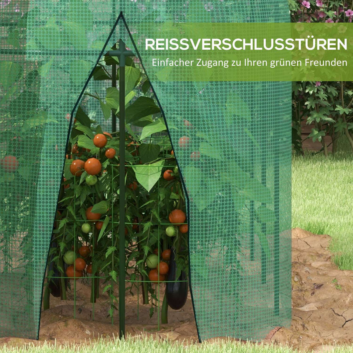 Garden Net Plant Protection Tent Insect Protection Windproof Pest Protection Steel Green 3X1M
